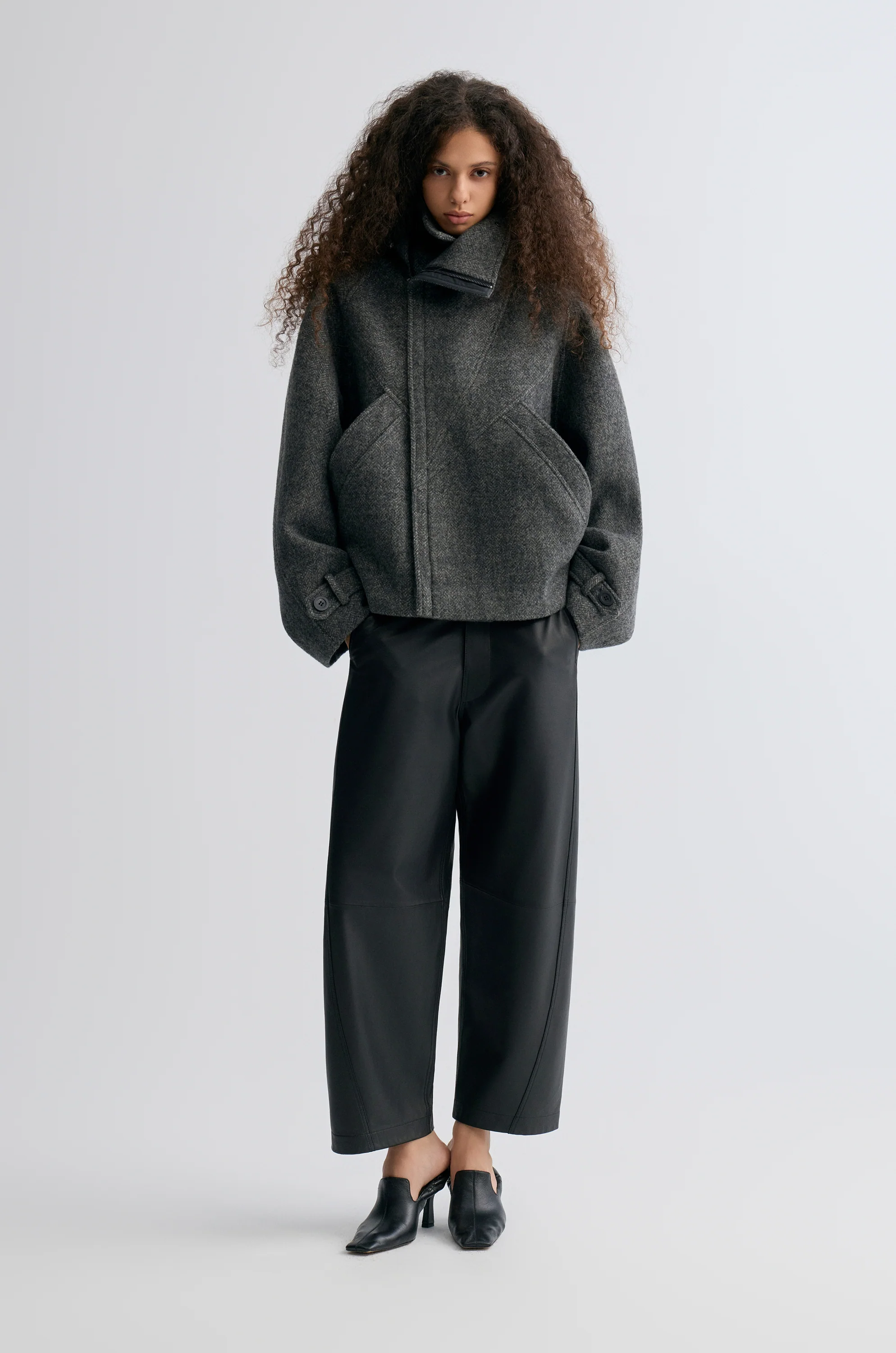 Retro Herringbone Wool Jacket - Image 10