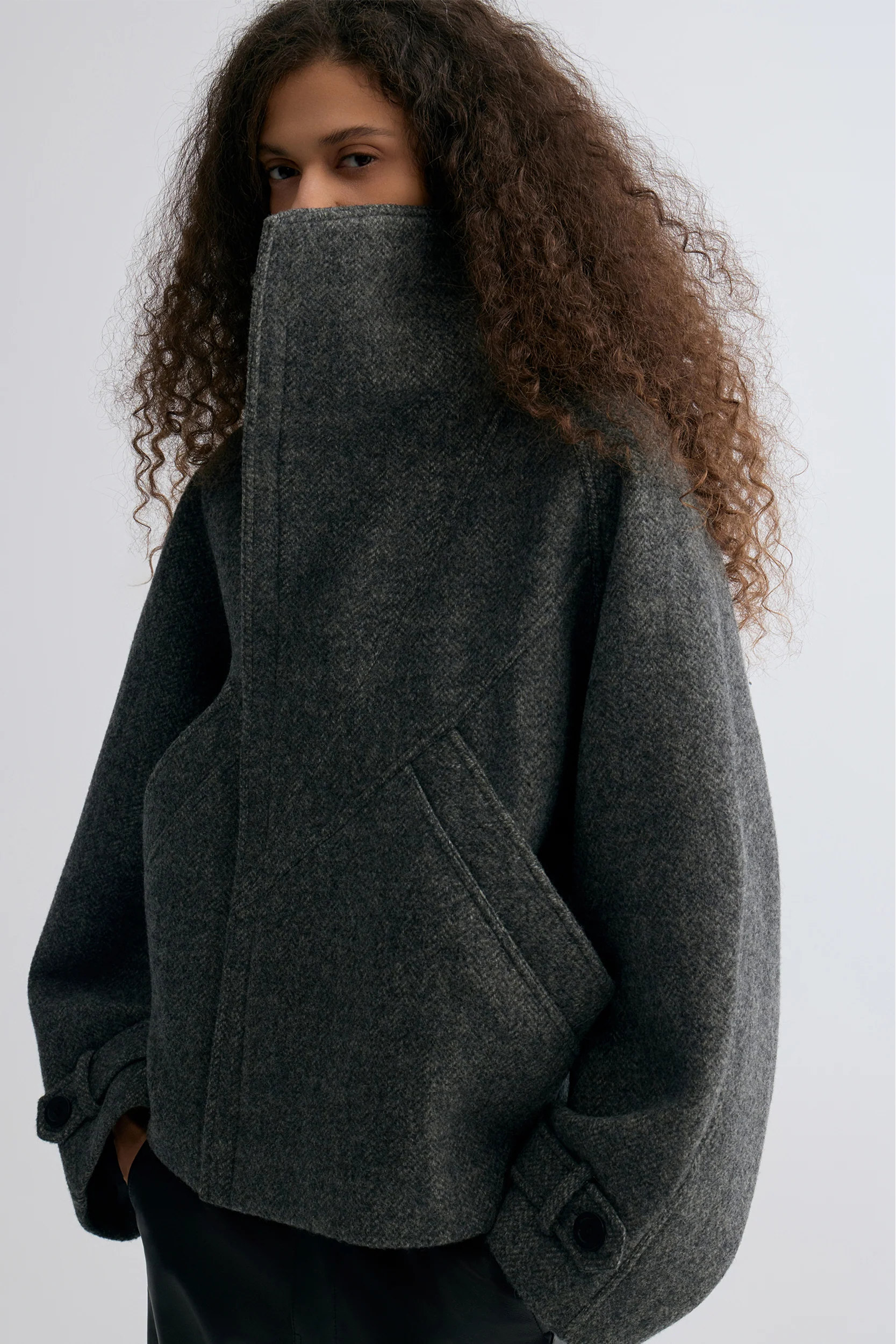 Retro Herringbone Wool Jacket - Image 2