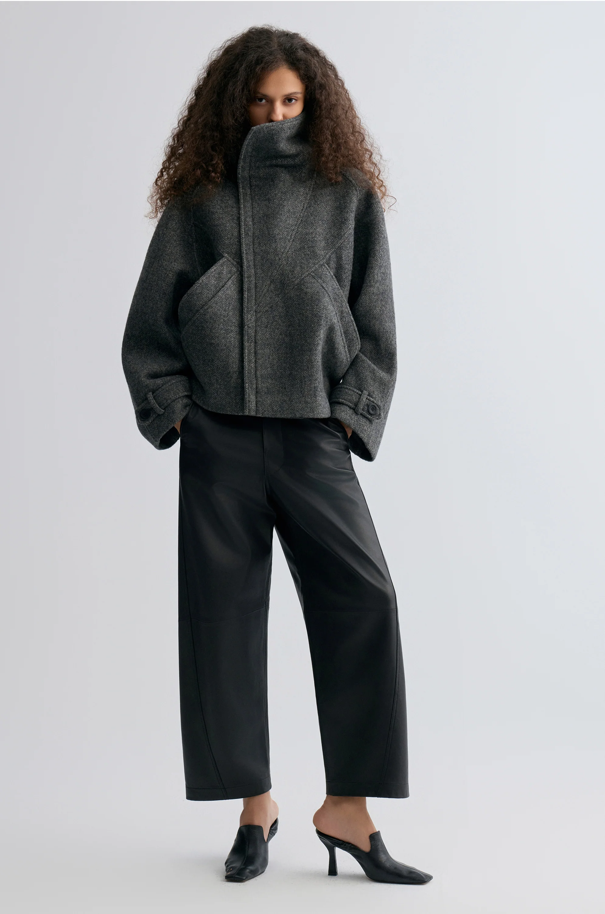 Retro Herringbone Wool Jacket - Image 6