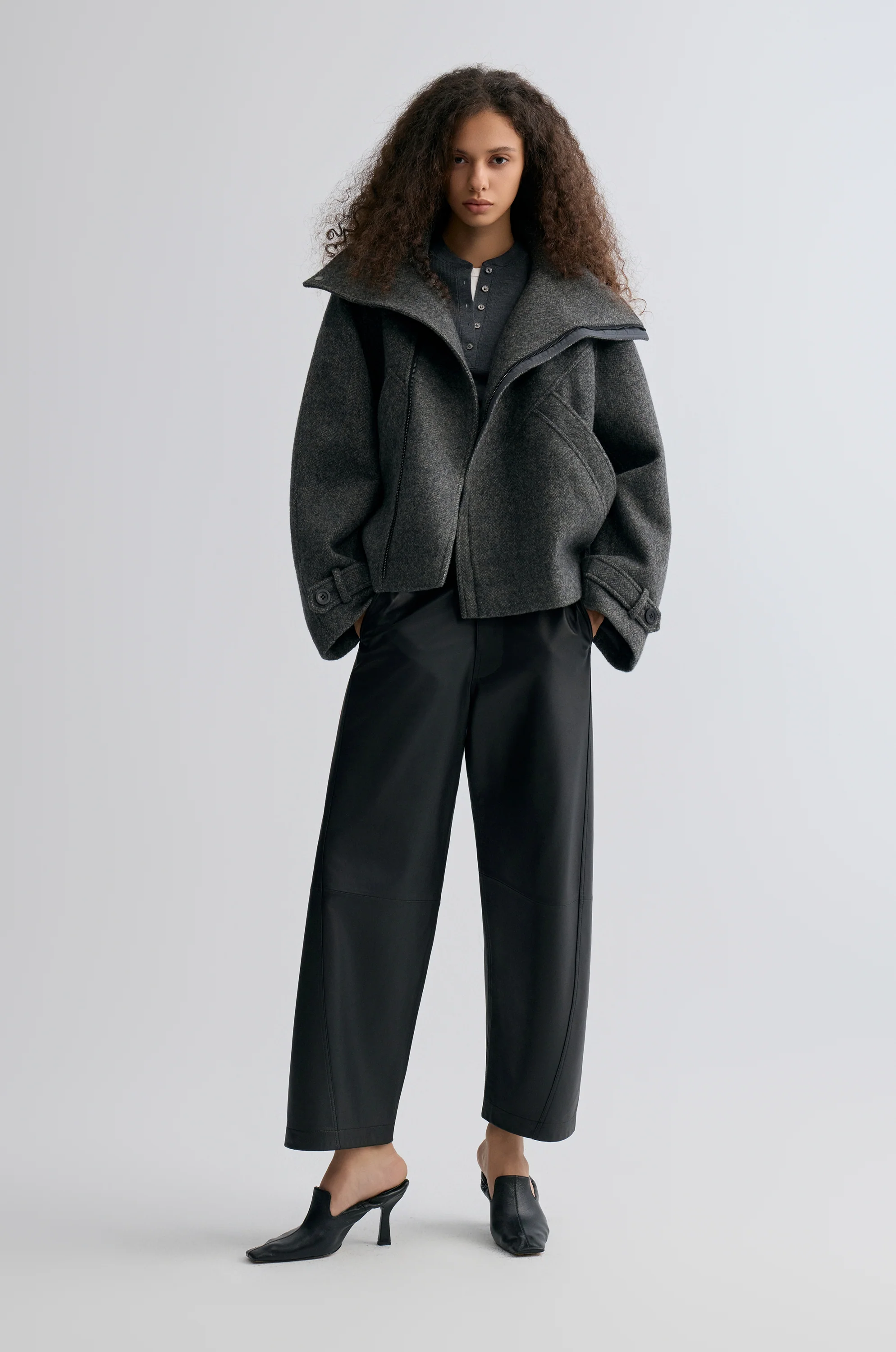 Retro Herringbone Wool Jacket - Image 7