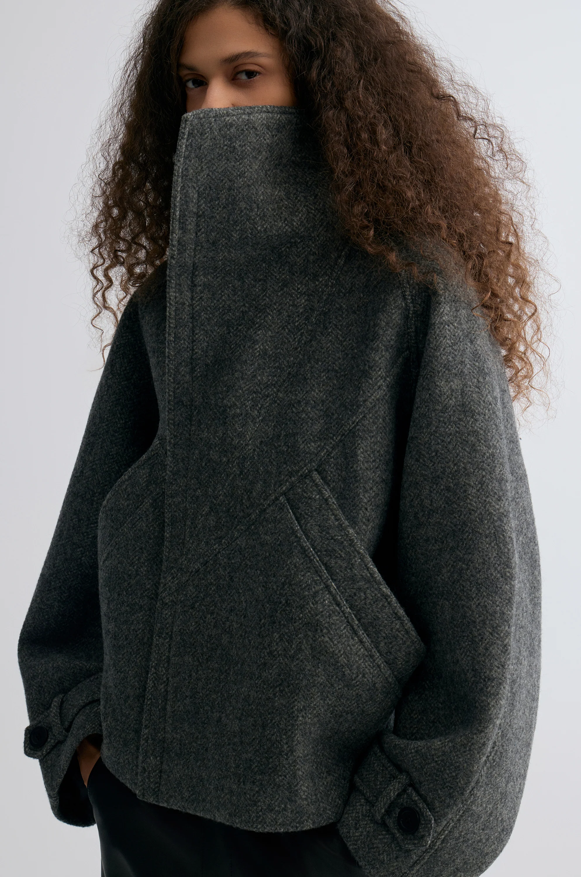 Retro Herringbone Wool Jacket - Image 8