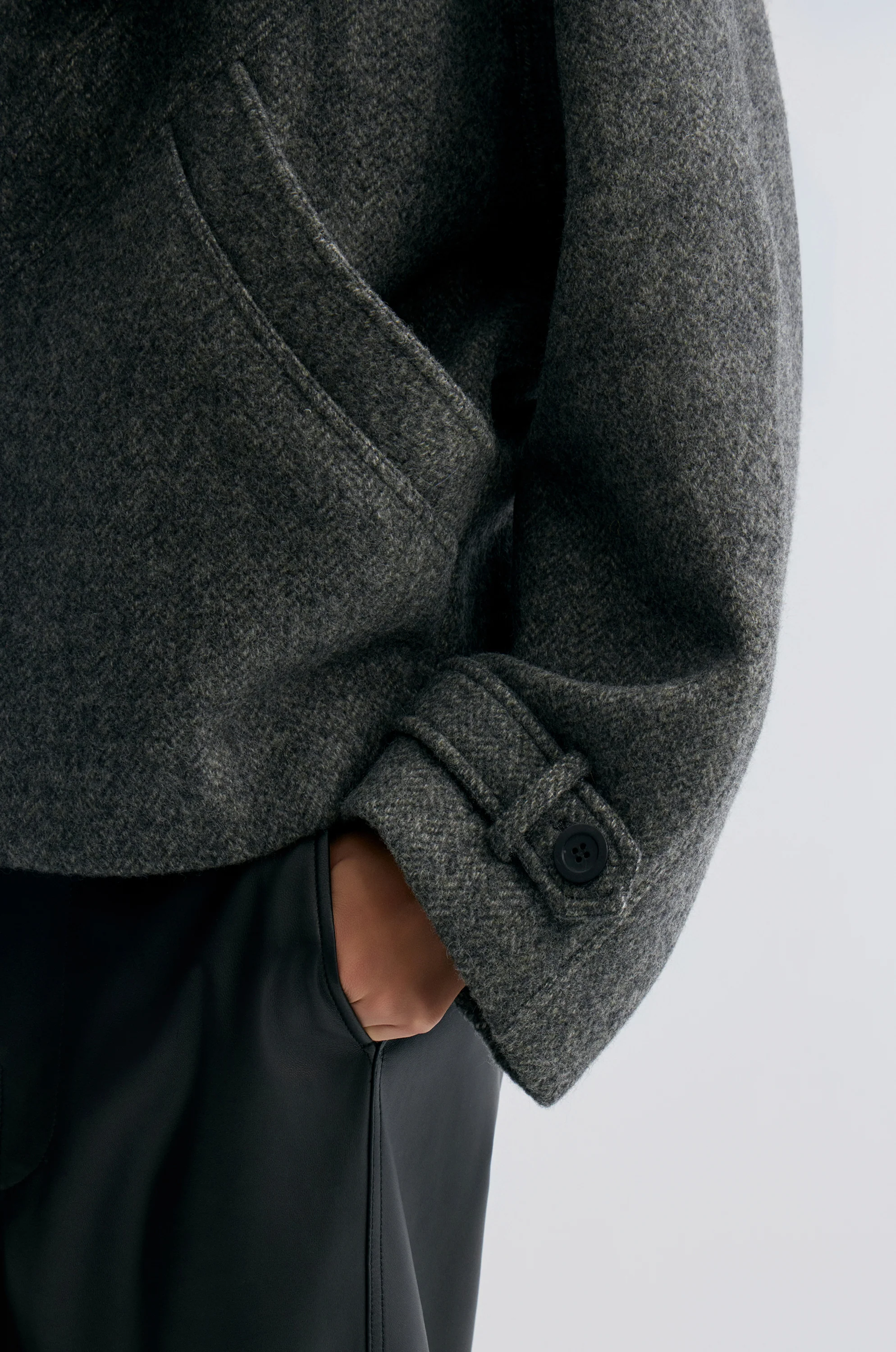 Retro Herringbone Wool Jacket - Image 9