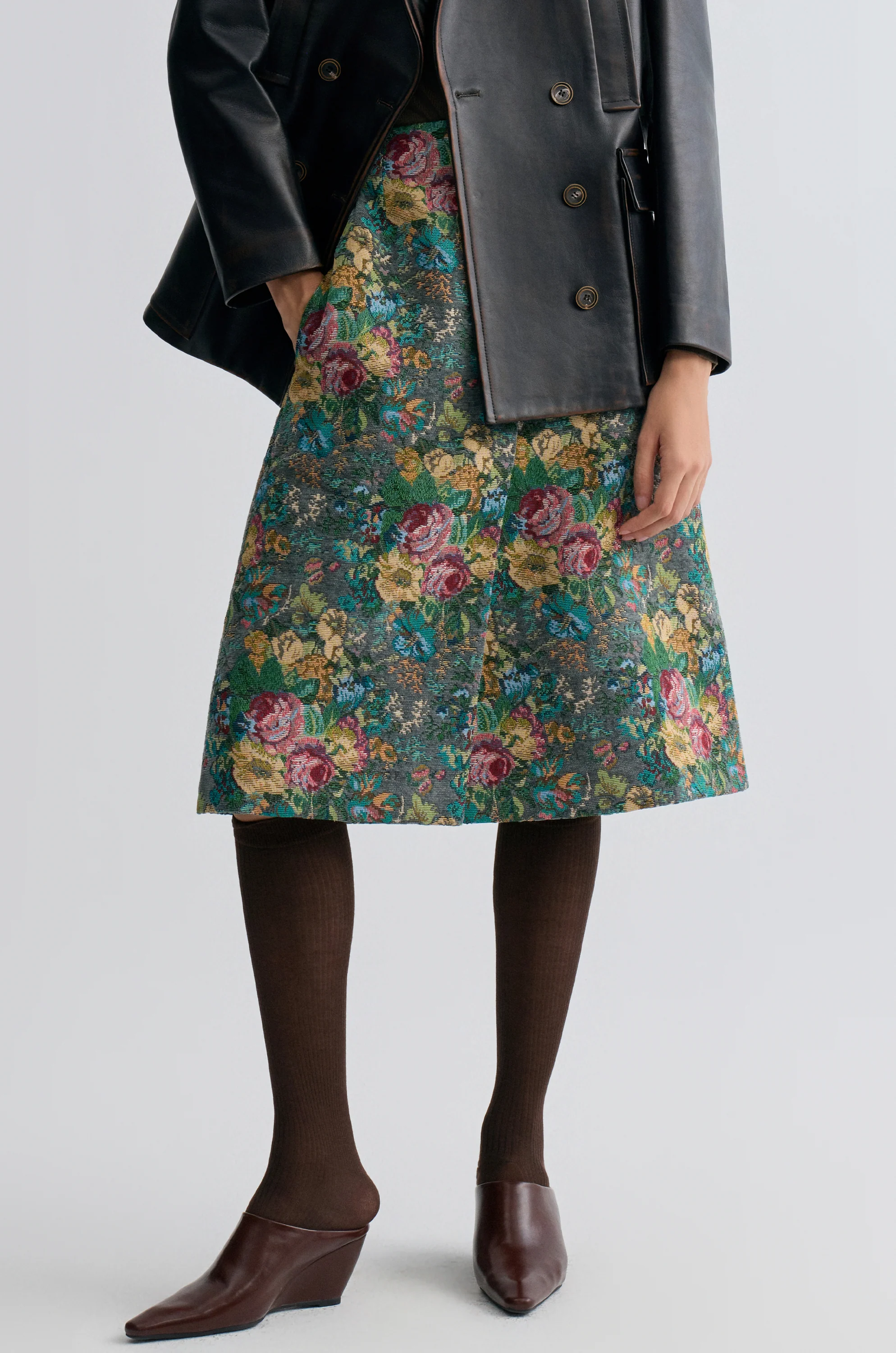 Rosetta Jacquard Skirt Grey - Image 7