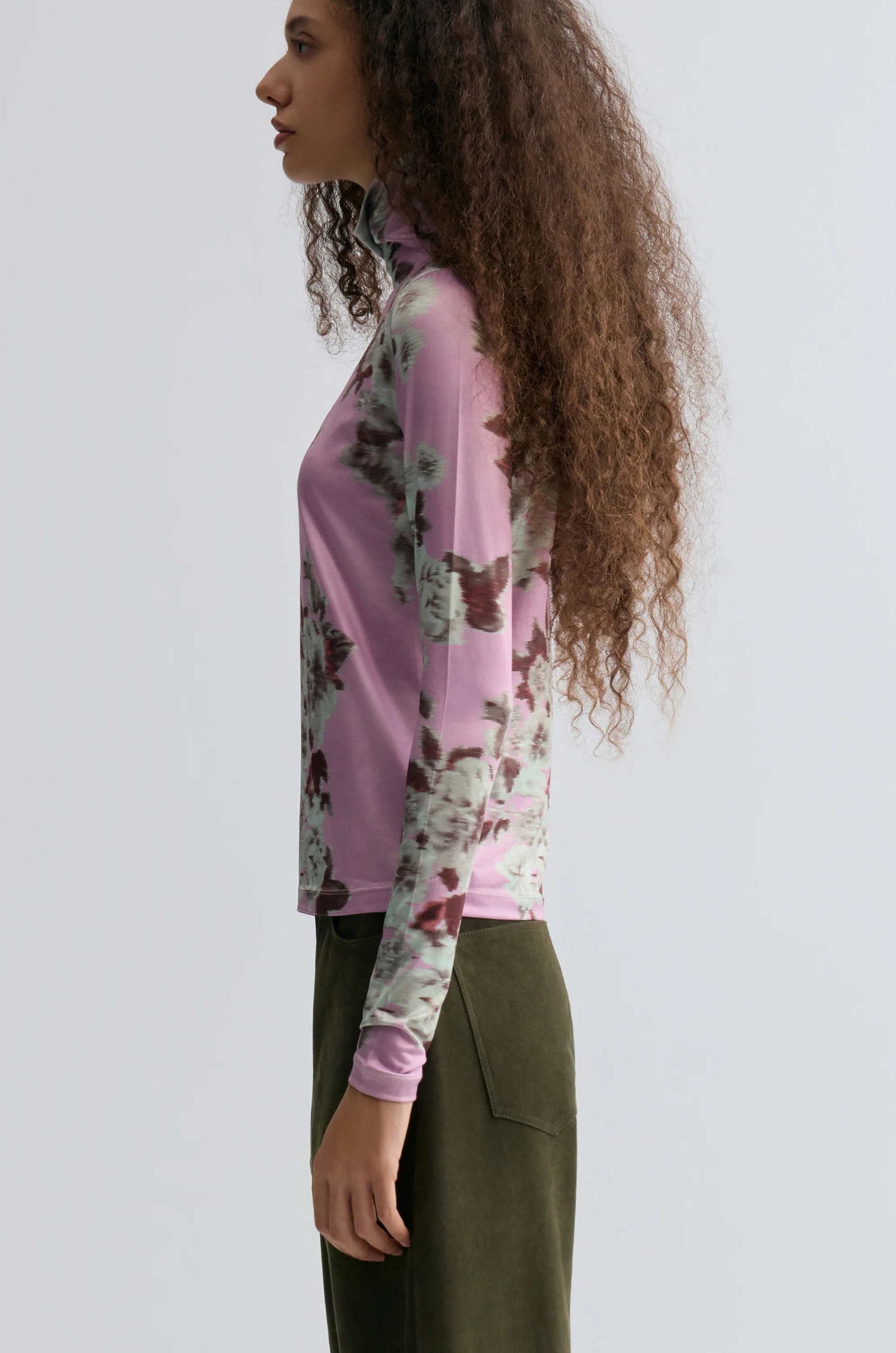Rosetta Long Sleeve Turtleneck Top Mauve - Image 4