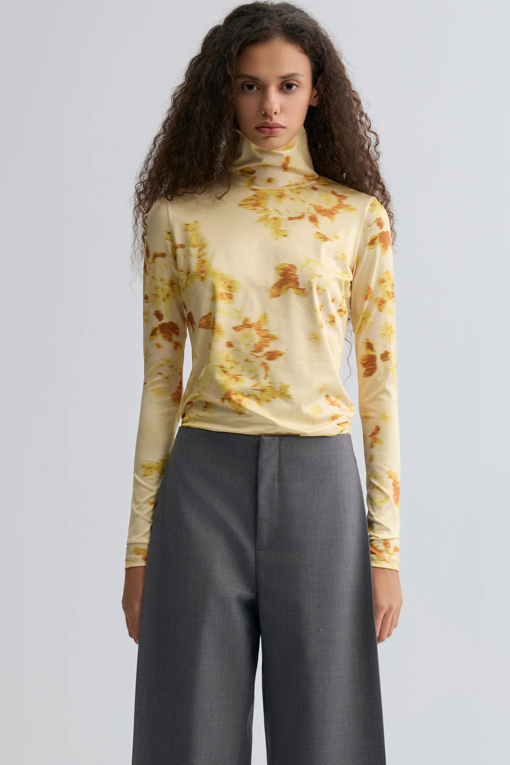 Rosetta Long Sleeve Turtleneck Top Vanilla