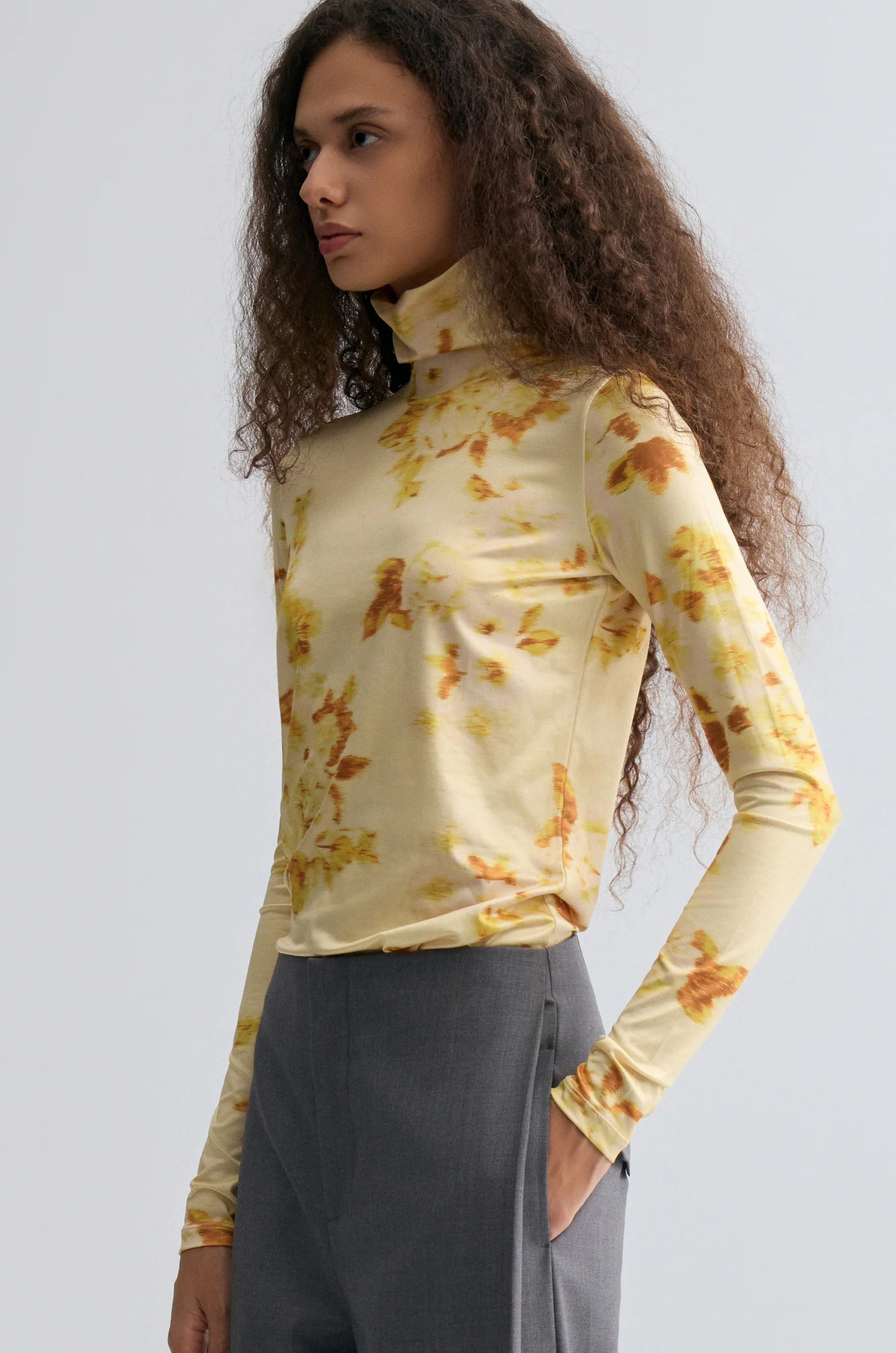 Rosetta Long Sleeve Turtleneck Top Vanilla - Image 4