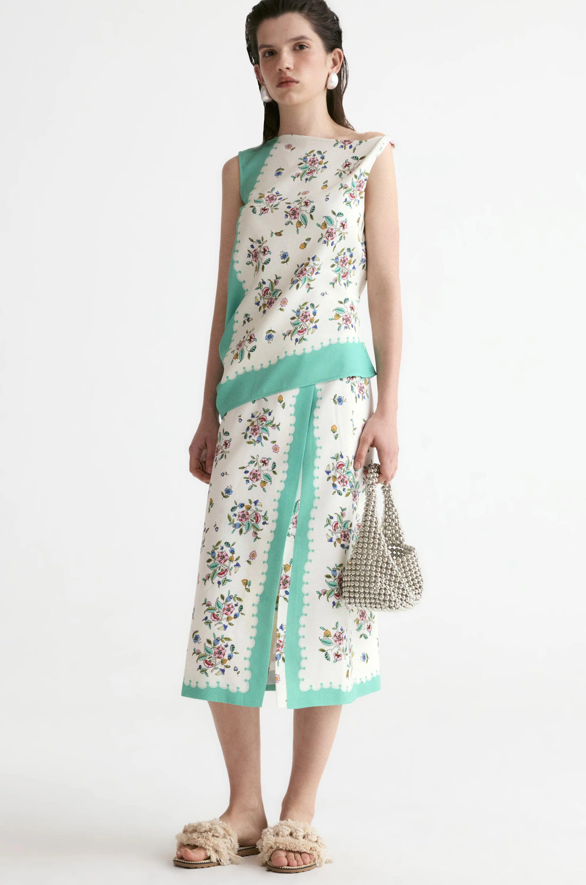 Scarf-print Twisted Top - Image 5