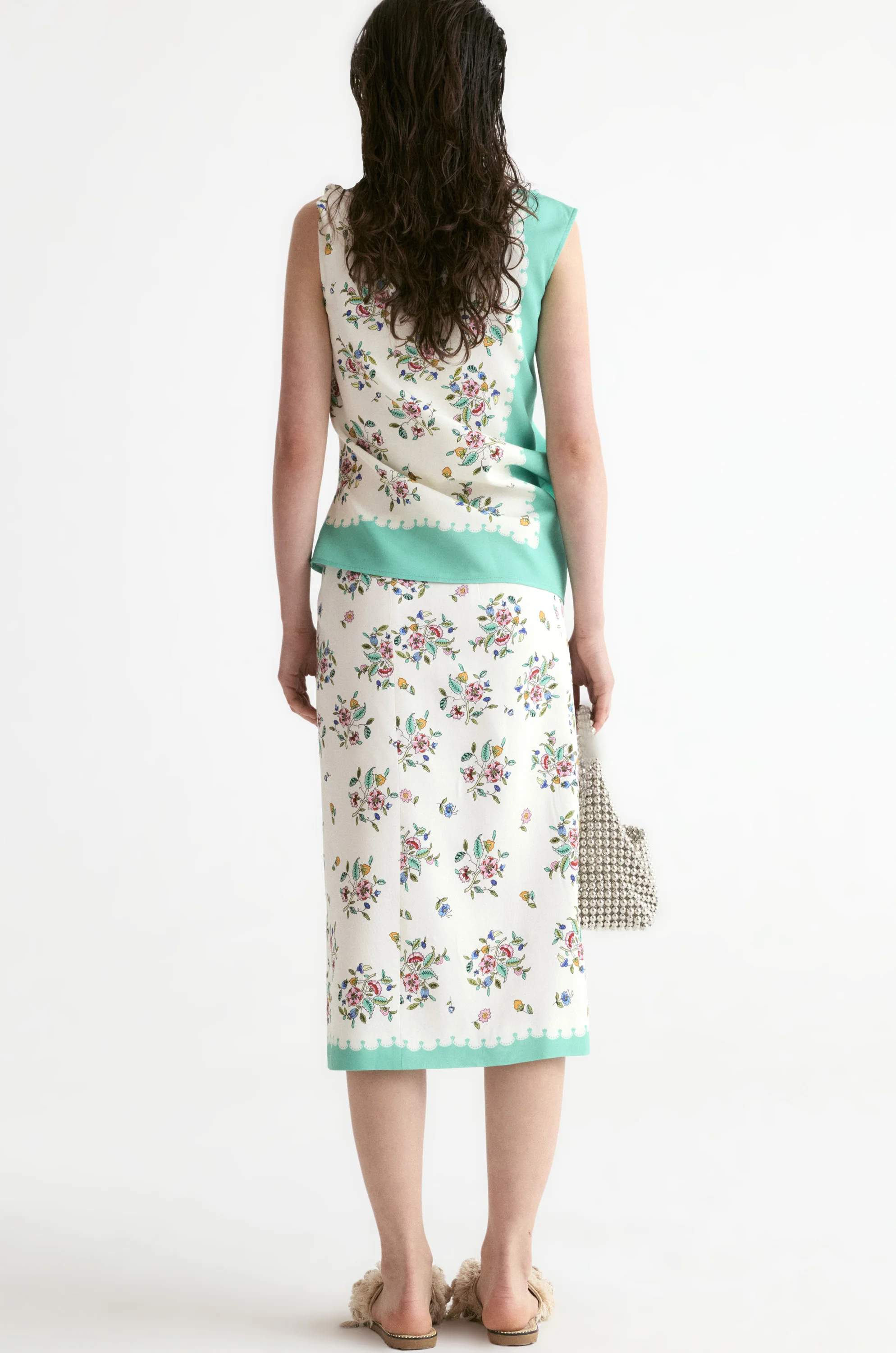 Scarf-print Twisted Top - Image 6