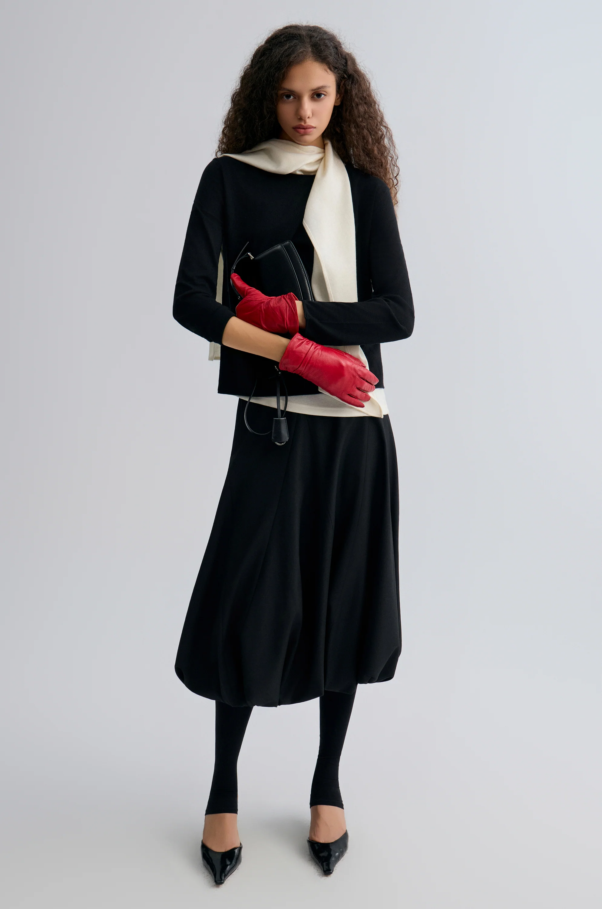 Scarf Wool Top Cream - Image 8