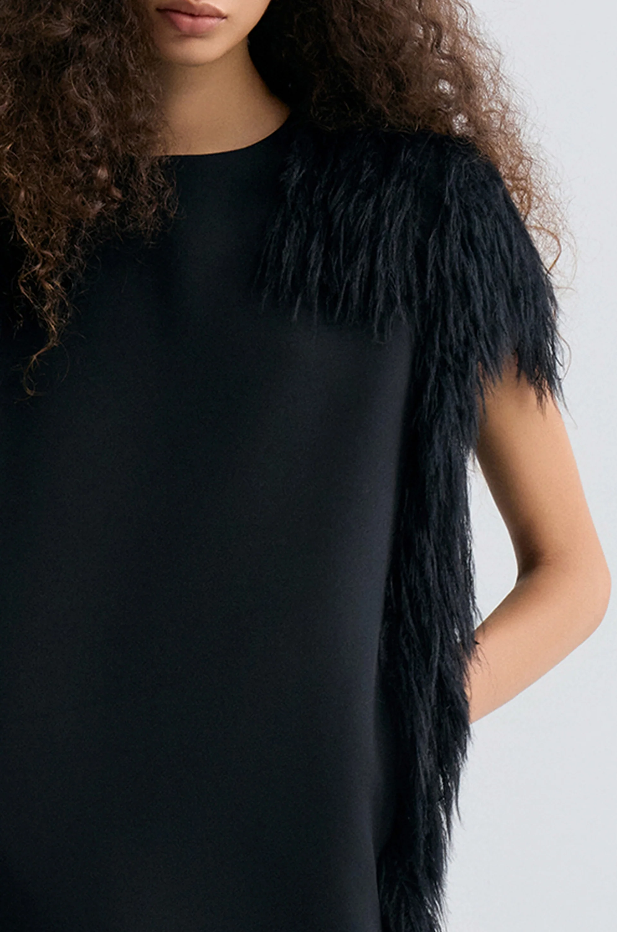 Side-Trim Wool Dress - Image 11