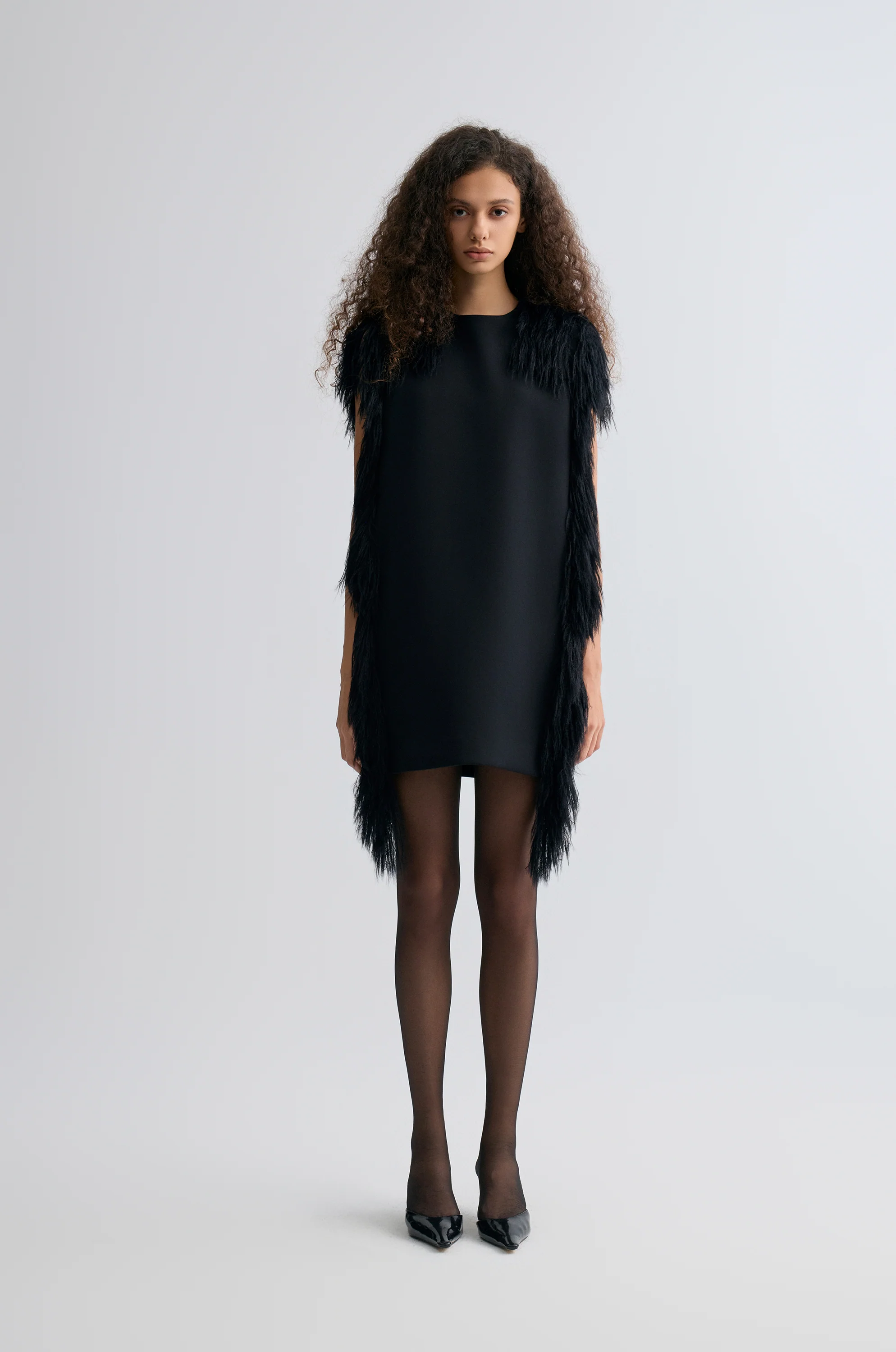 Side-Trim Wool Dress - Image 12