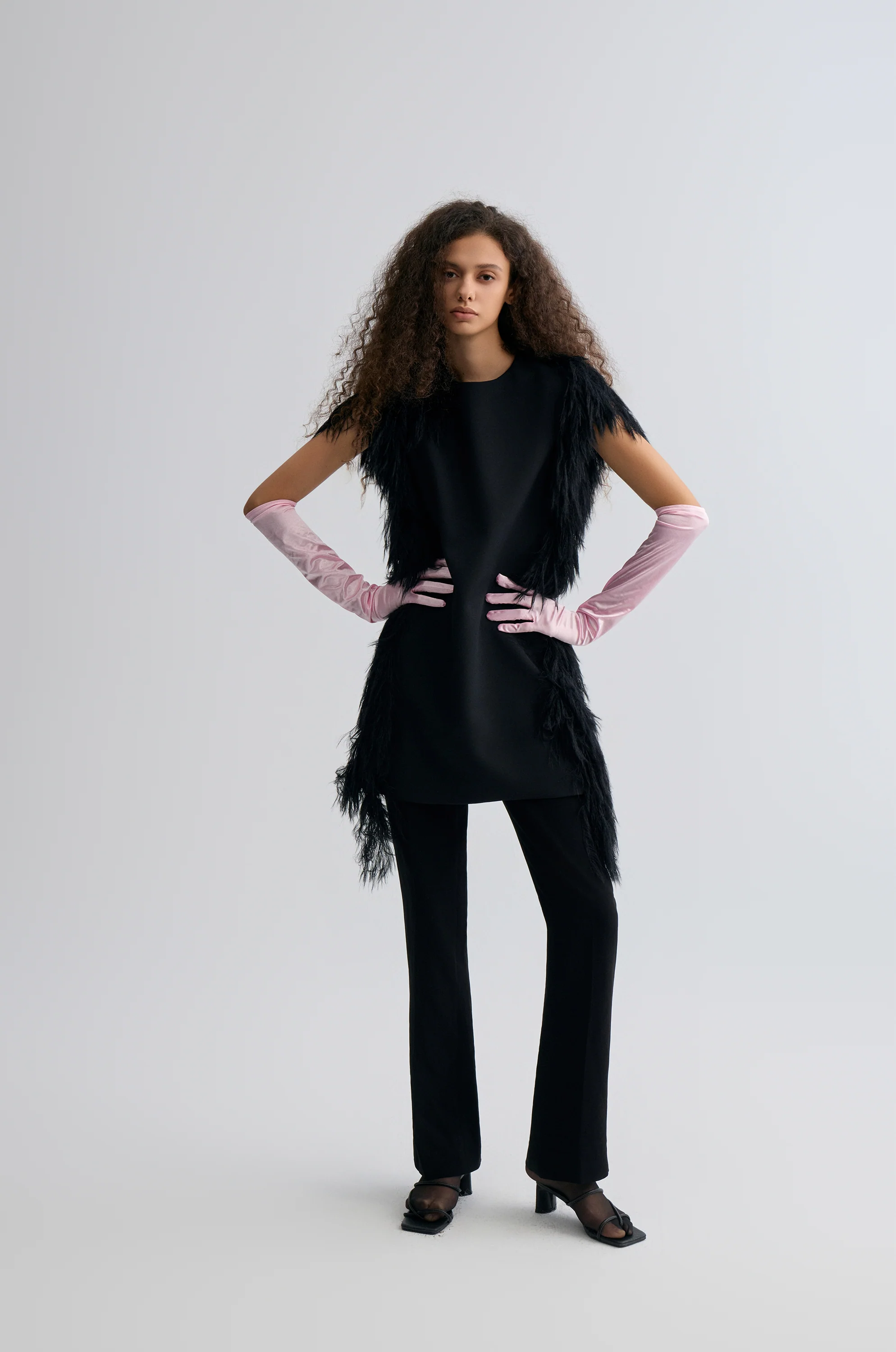 Side-Trim Wool Dress - Image 14