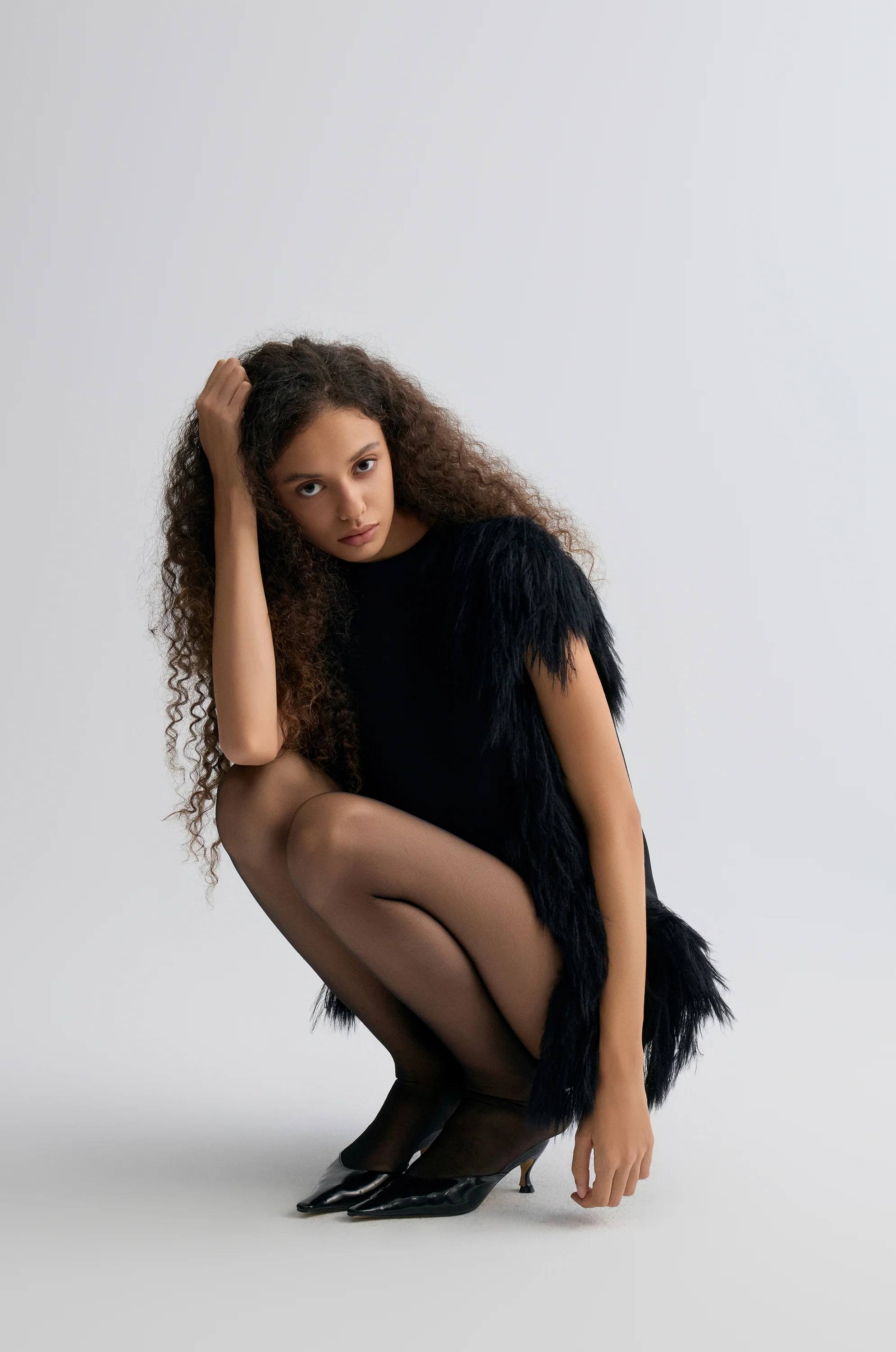 Side-Trim Wool Dress - Image 8