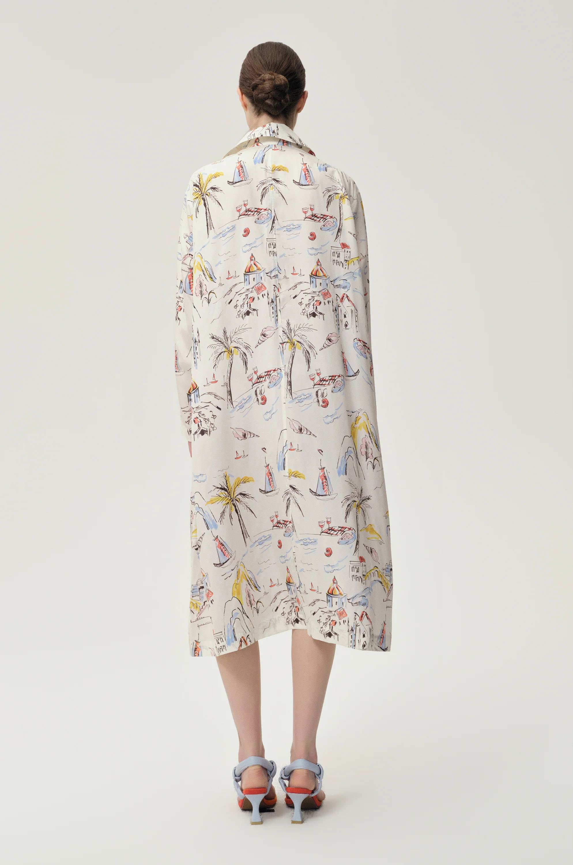 Sieste Printed Silk-blend Trench - Image 5