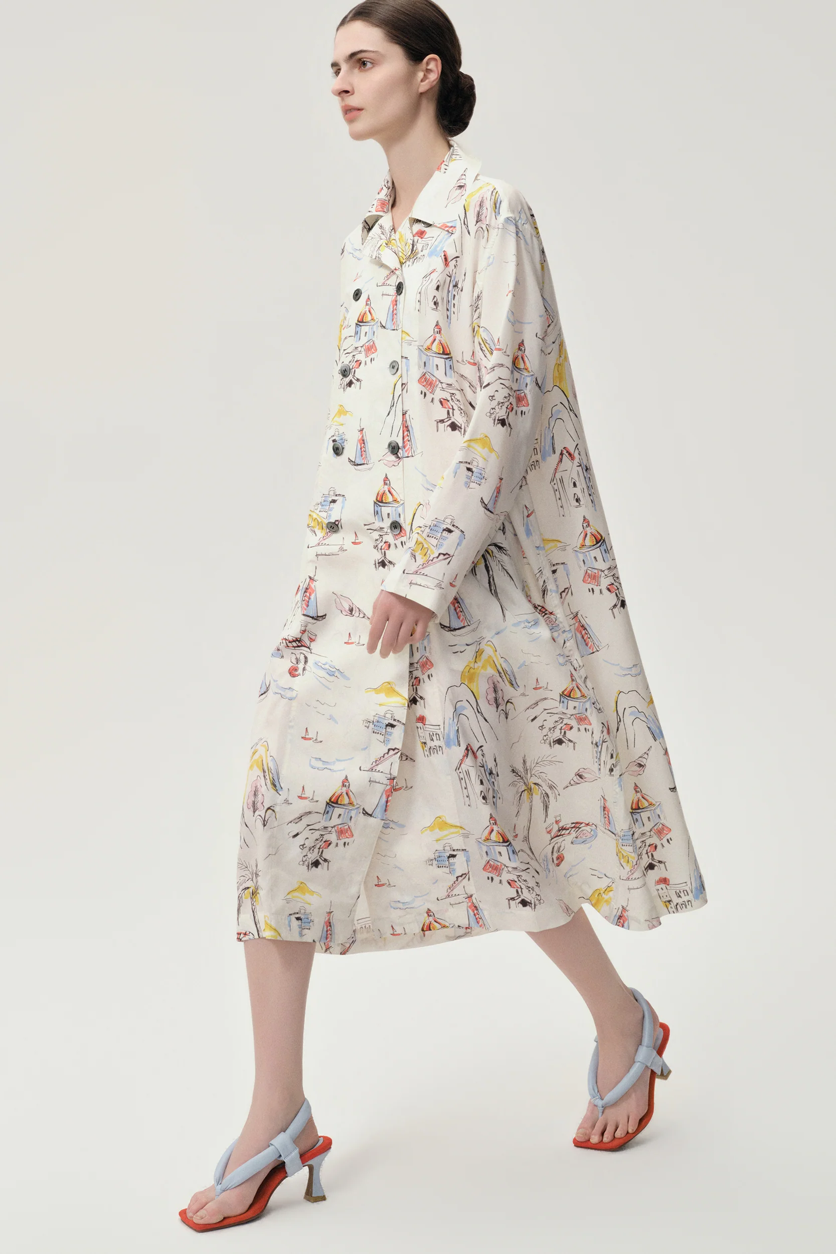 Sieste Printed Silk-blend Trench - Image 6