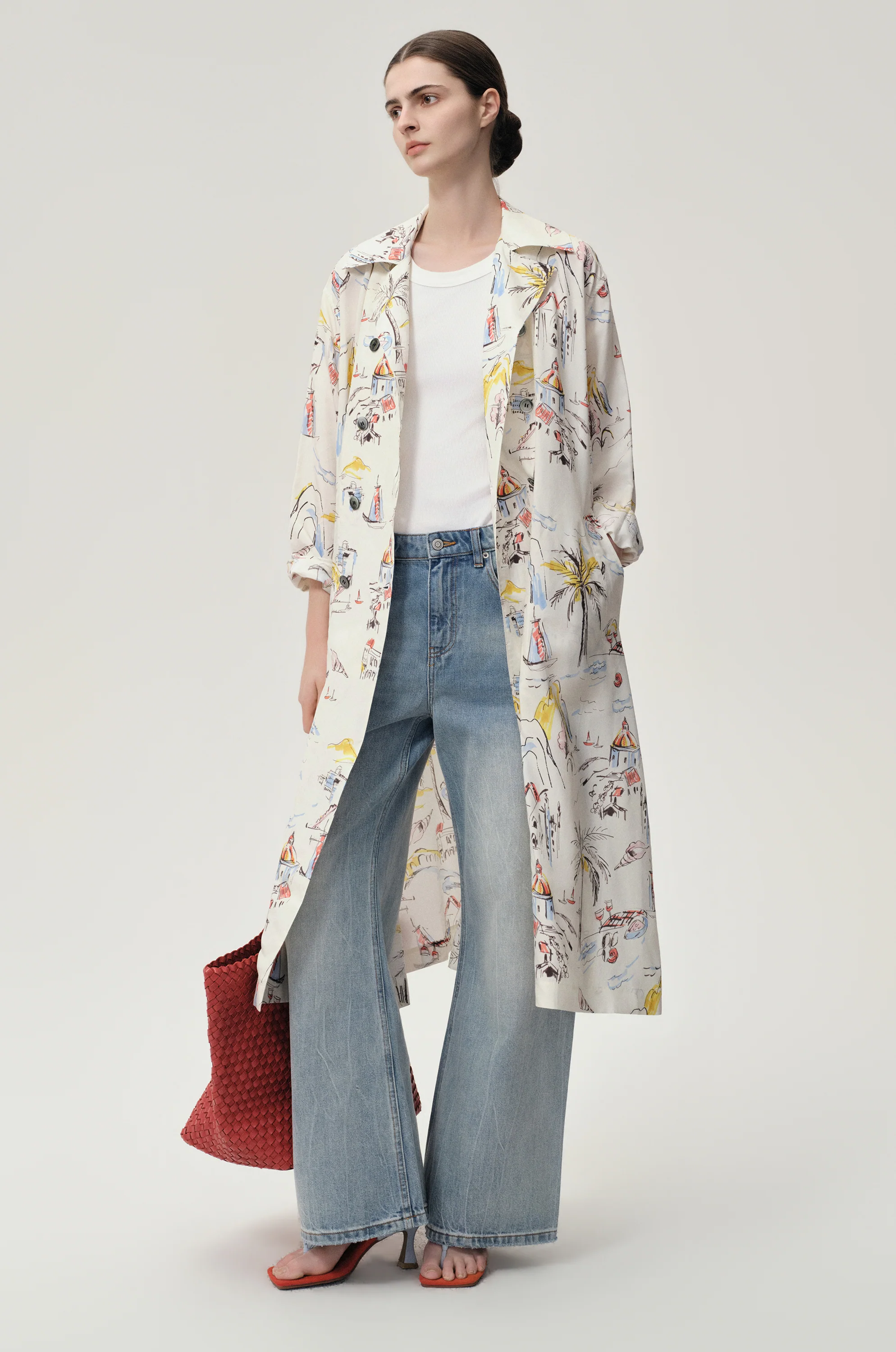Sieste Printed Silk-blend Trench - Image 7