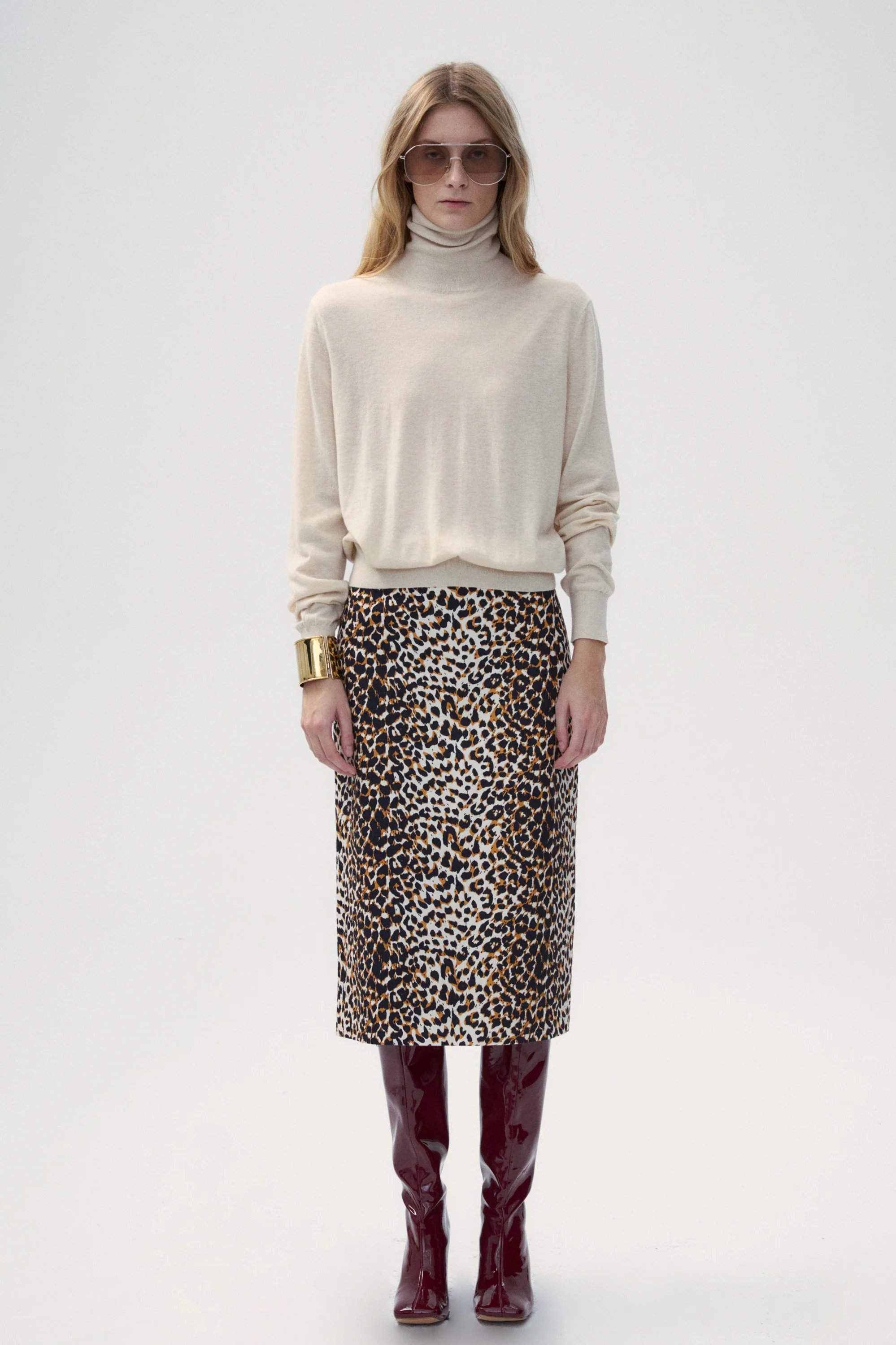 Silk & Cashmere blend Turtleneck Sweater Pull Over - Blue - Image 5