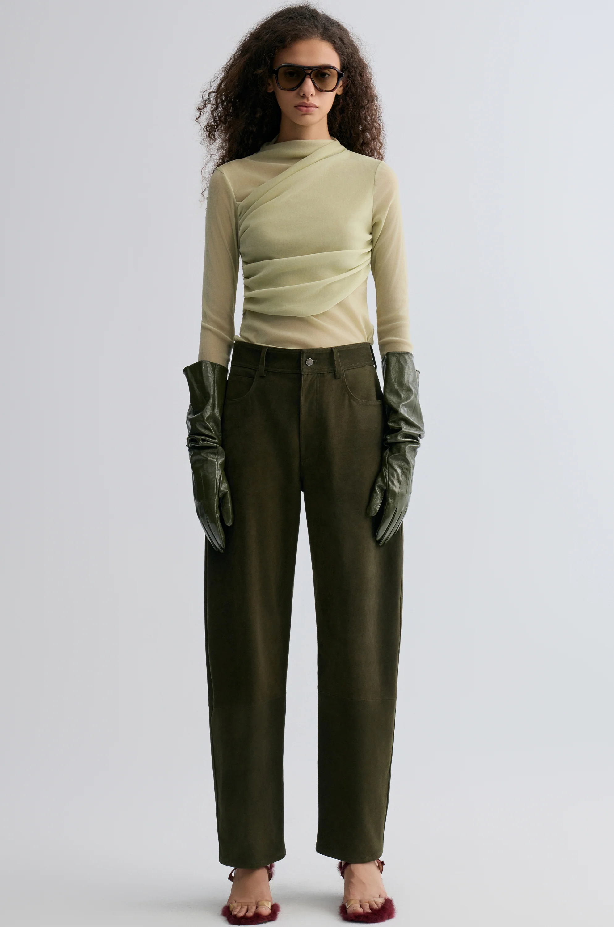 Suede Balloon Pants - Image 3