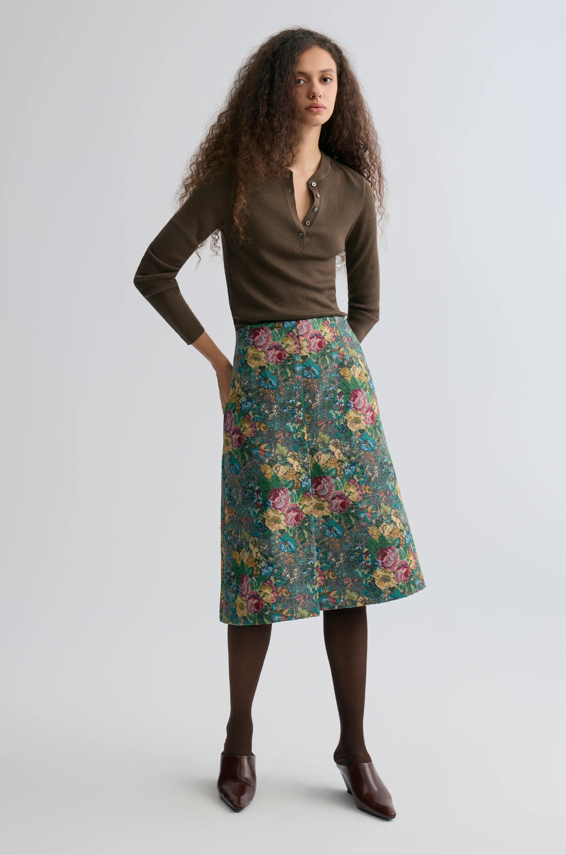 Superfine Merino Wool Knit Henley Olive - Image 5