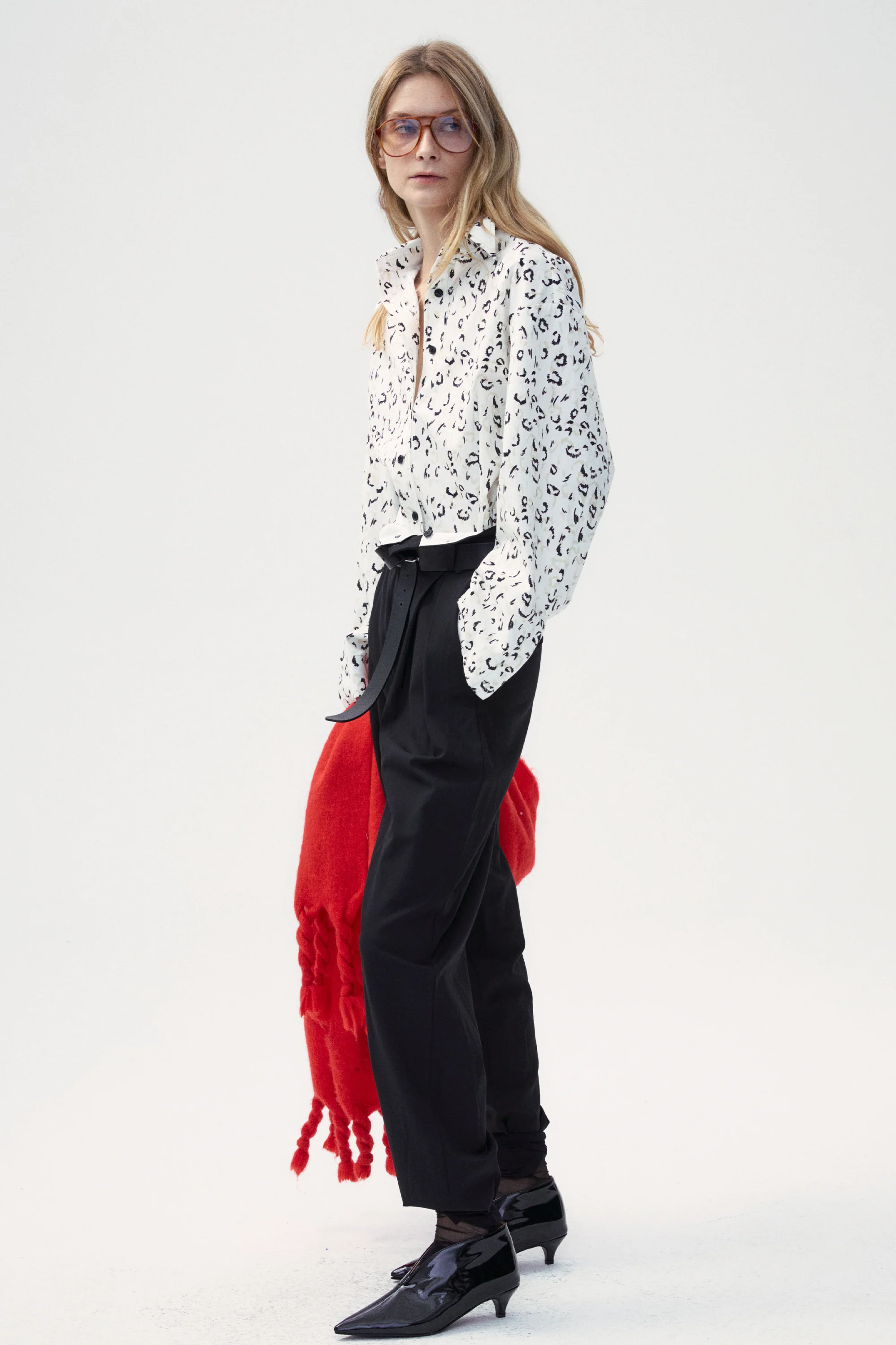 Loose Fit Leopard Print Shirt - Image 3