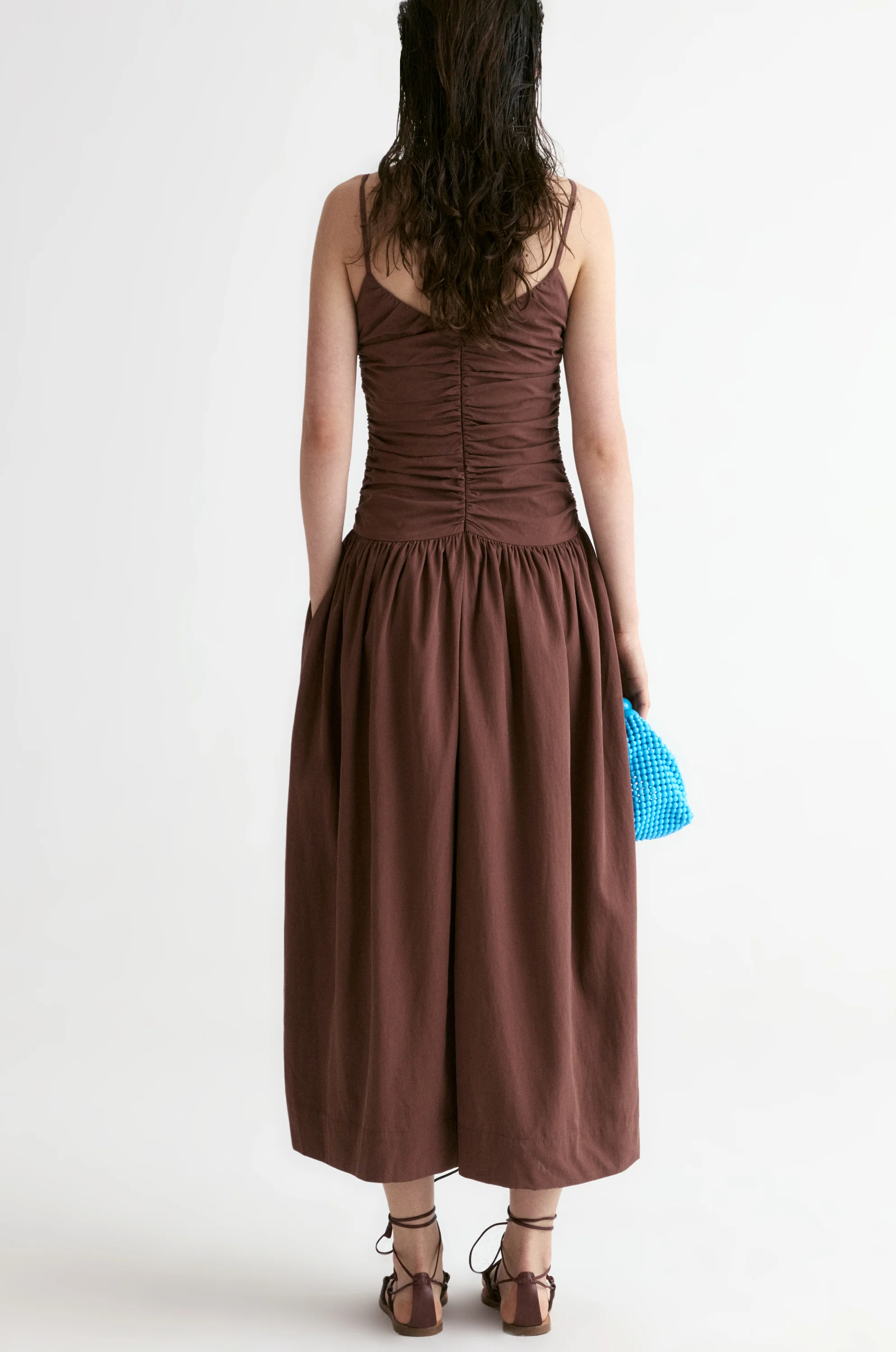 Tuscany Drape Cami Dress-Crimson - Image 7