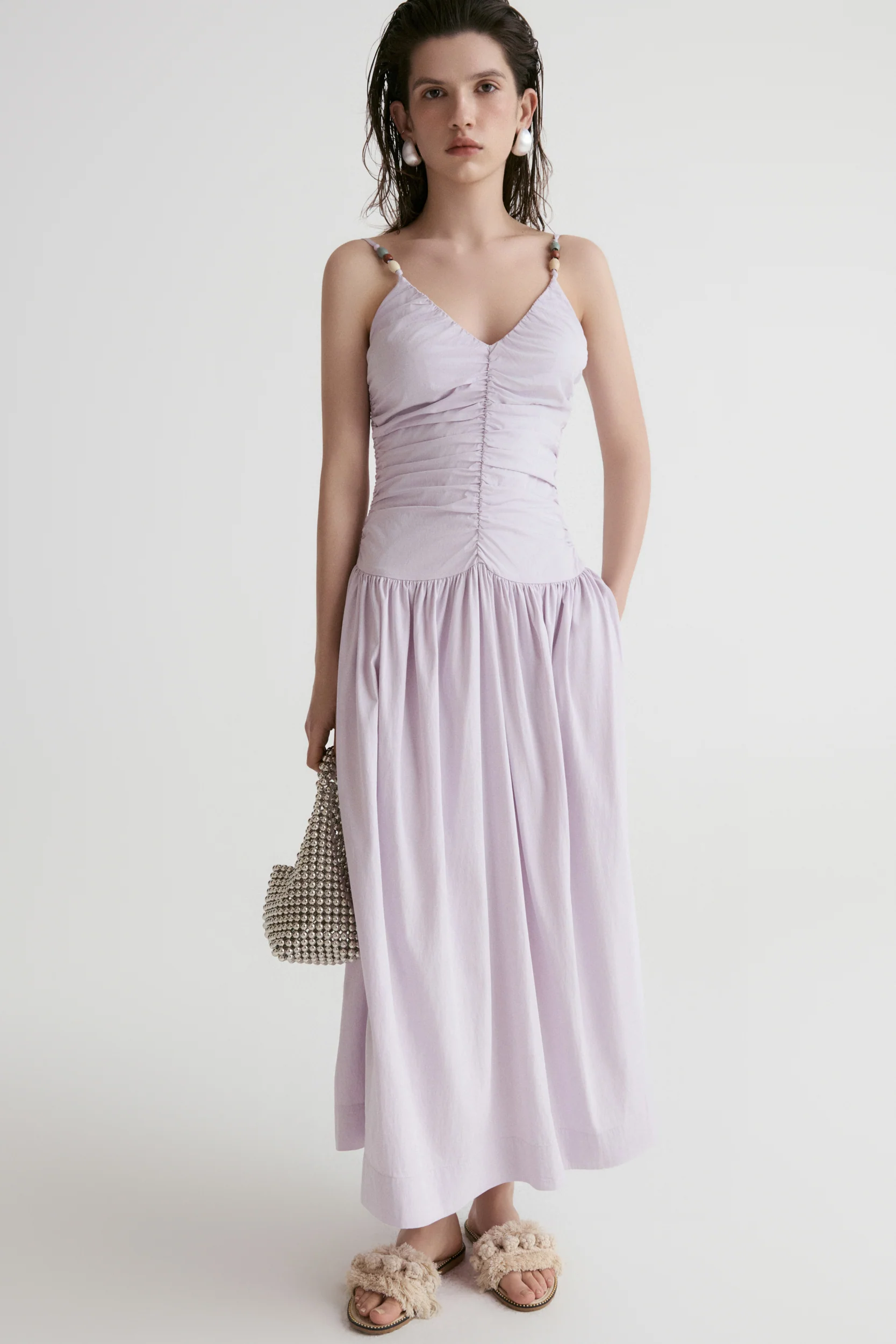 Tuscany Drape Cami Dress-Lillac - Image 2