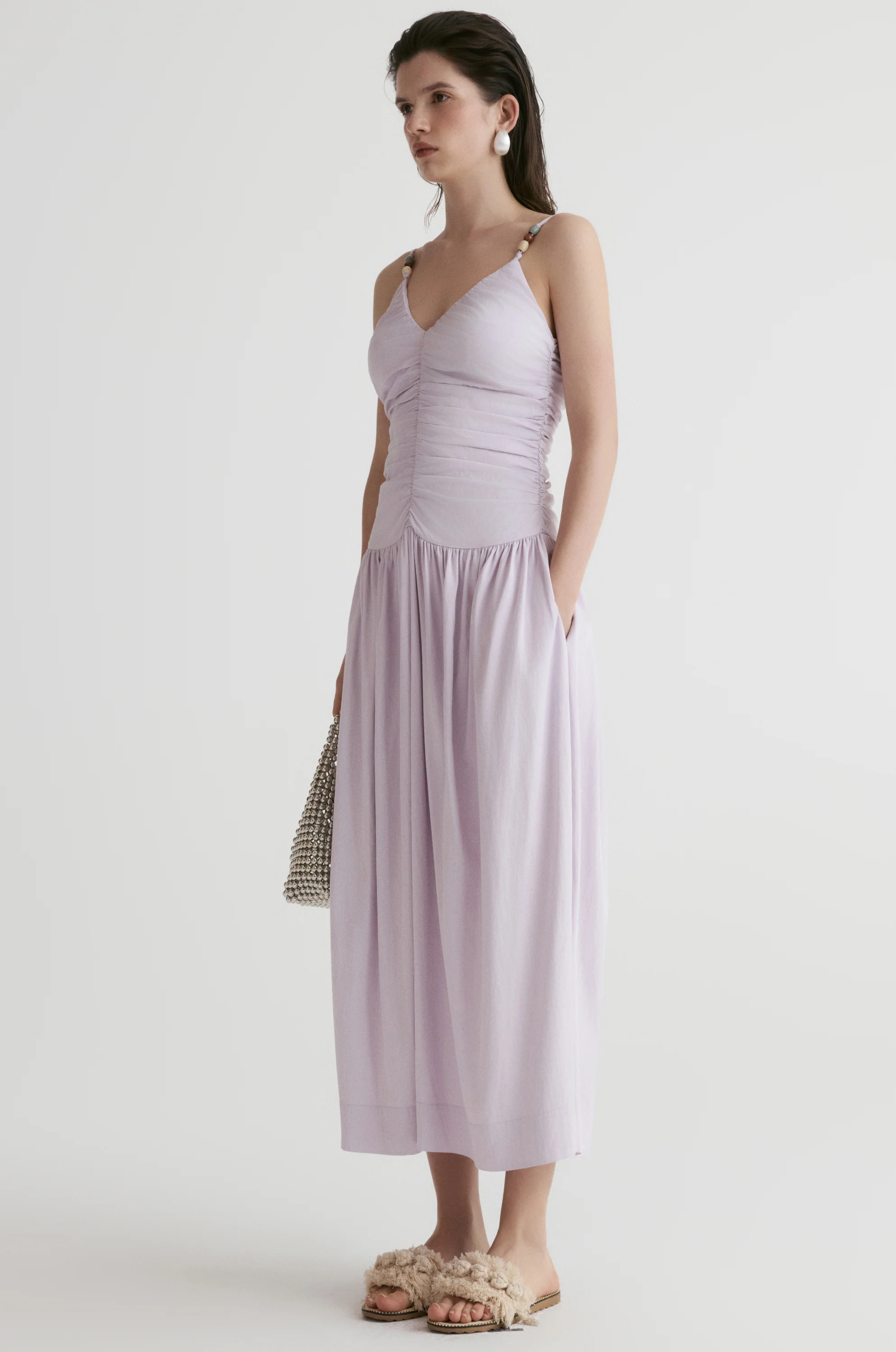 Tuscany Drape Cami Dress-Lillac - Image 6