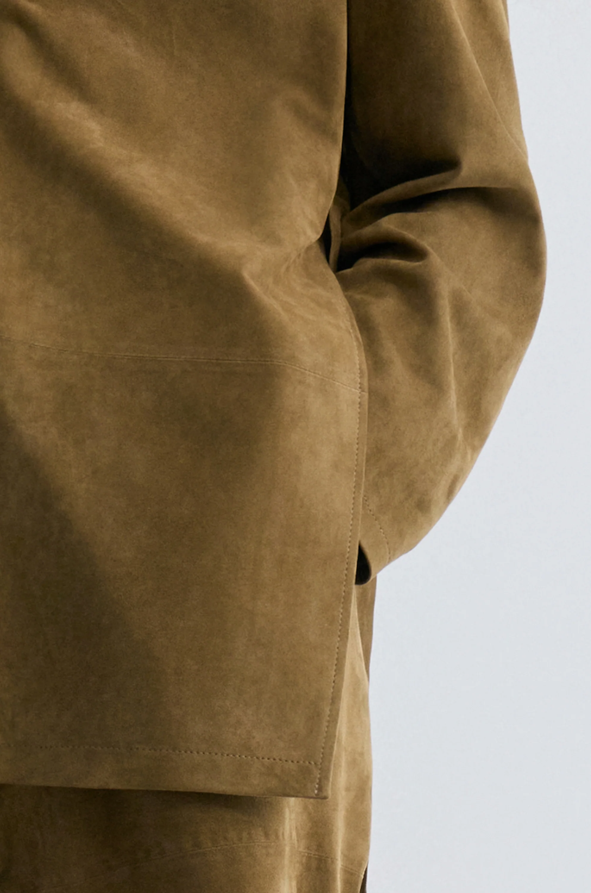 V-neck Suede Shirt - Image 8