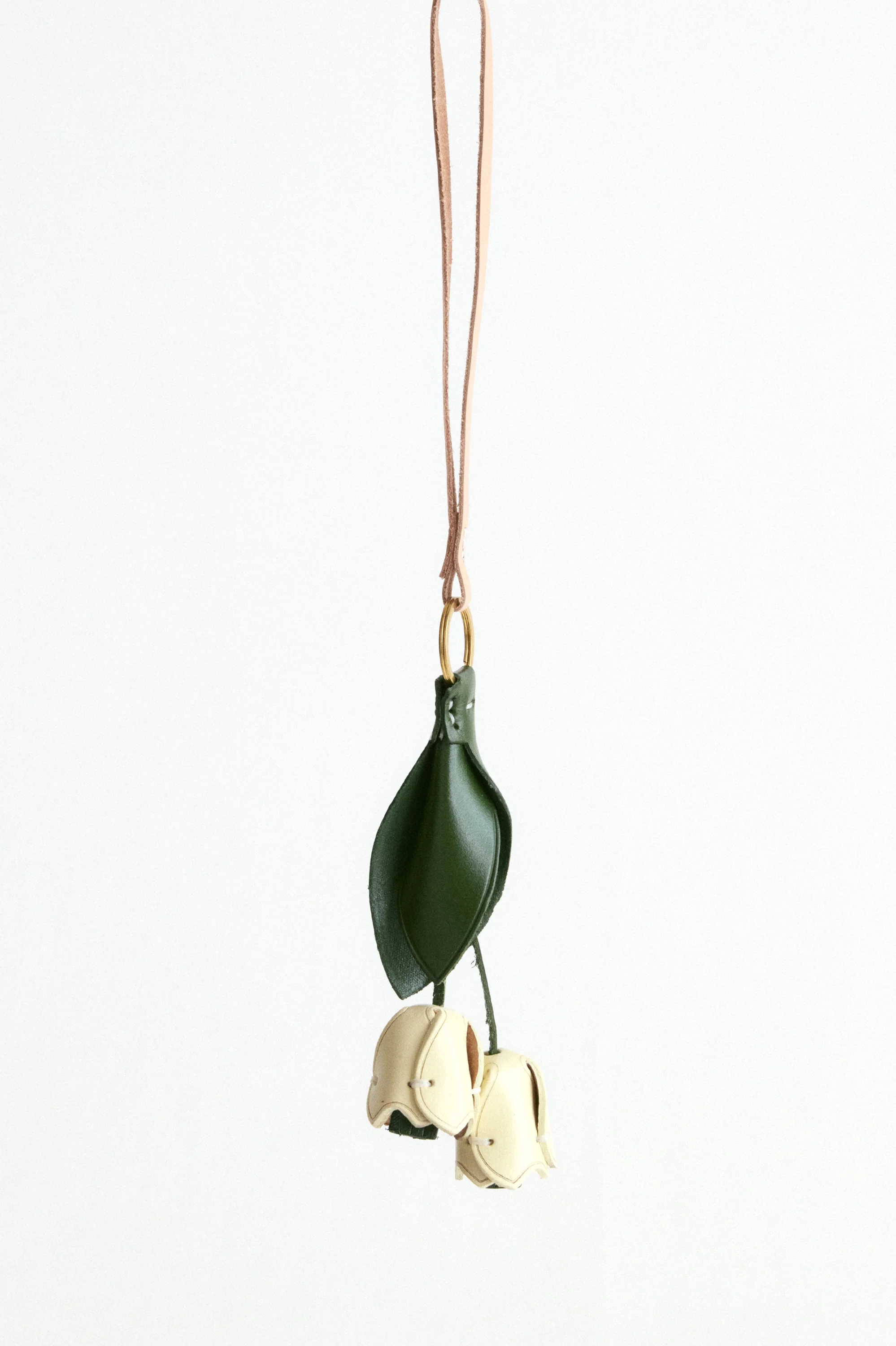 Valley Lily Patina Leather Key Ring - Image 3