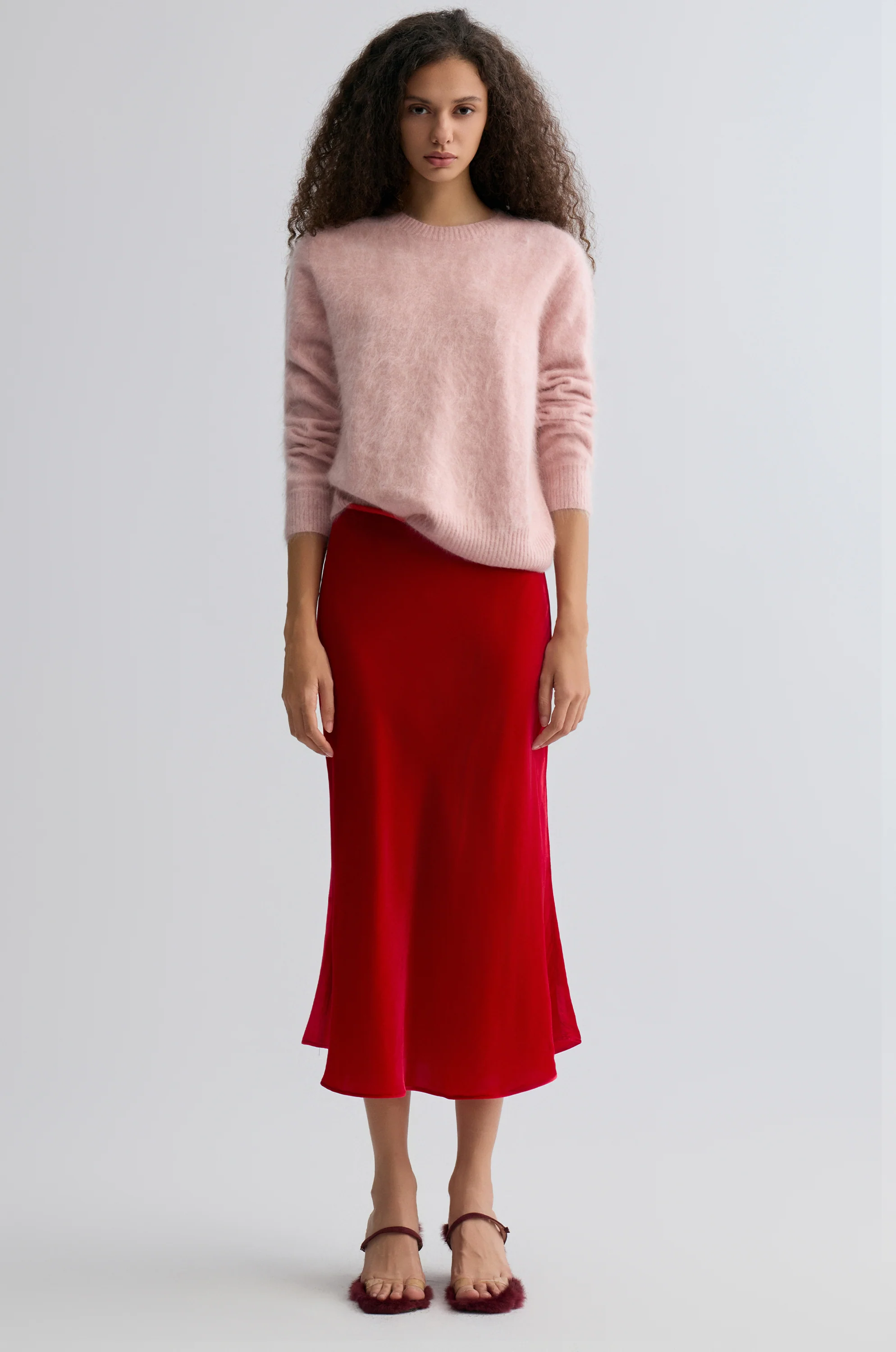 Velvet Mermaid Skirt Crimson - Image 3