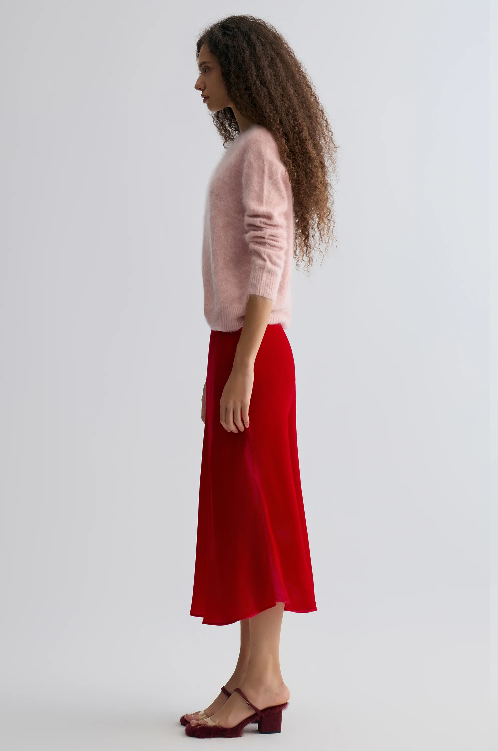 Velvet Mermaid Skirt Crimson - Image 4