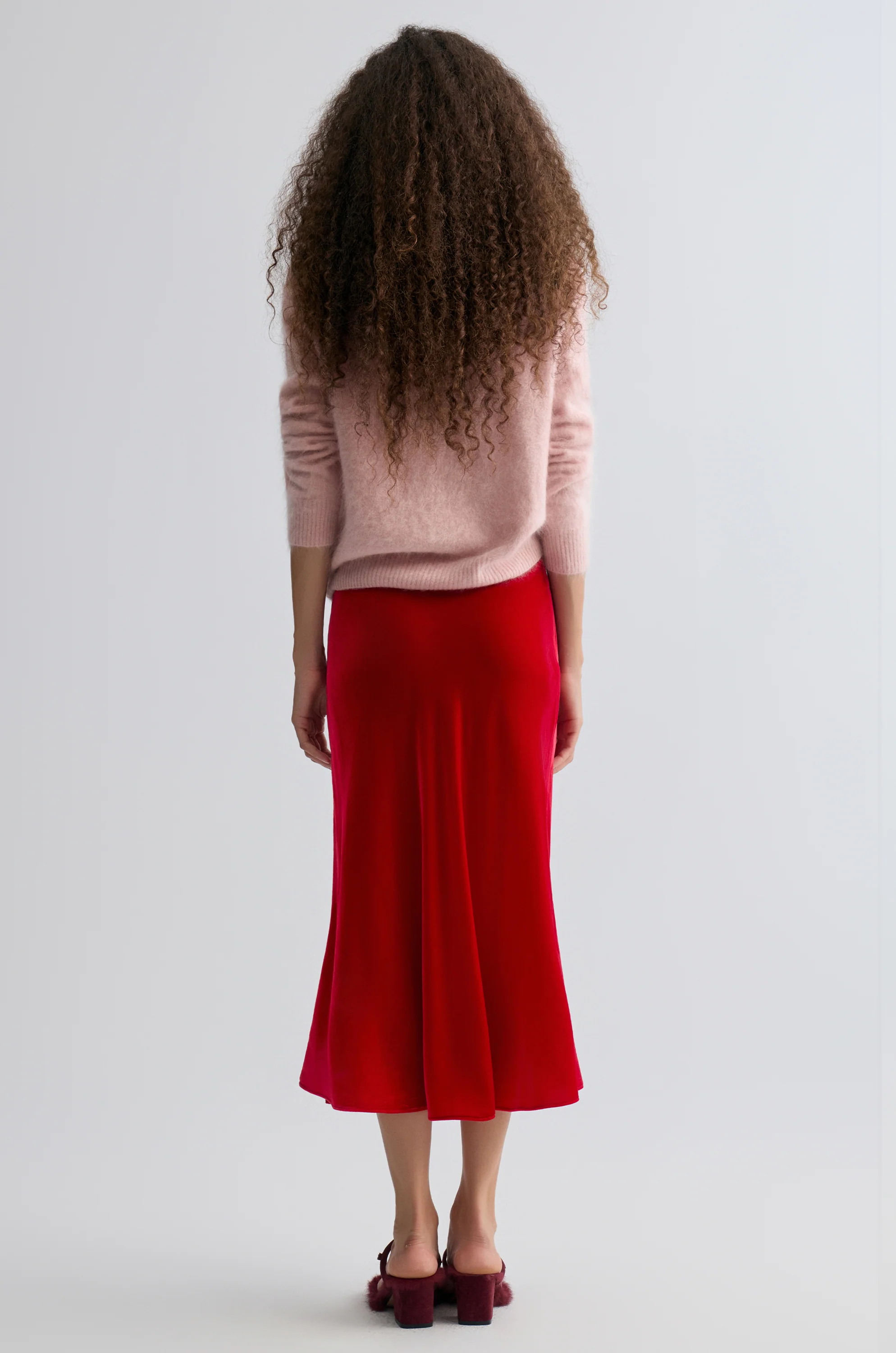 Velvet Mermaid Skirt Crimson - Image 5
