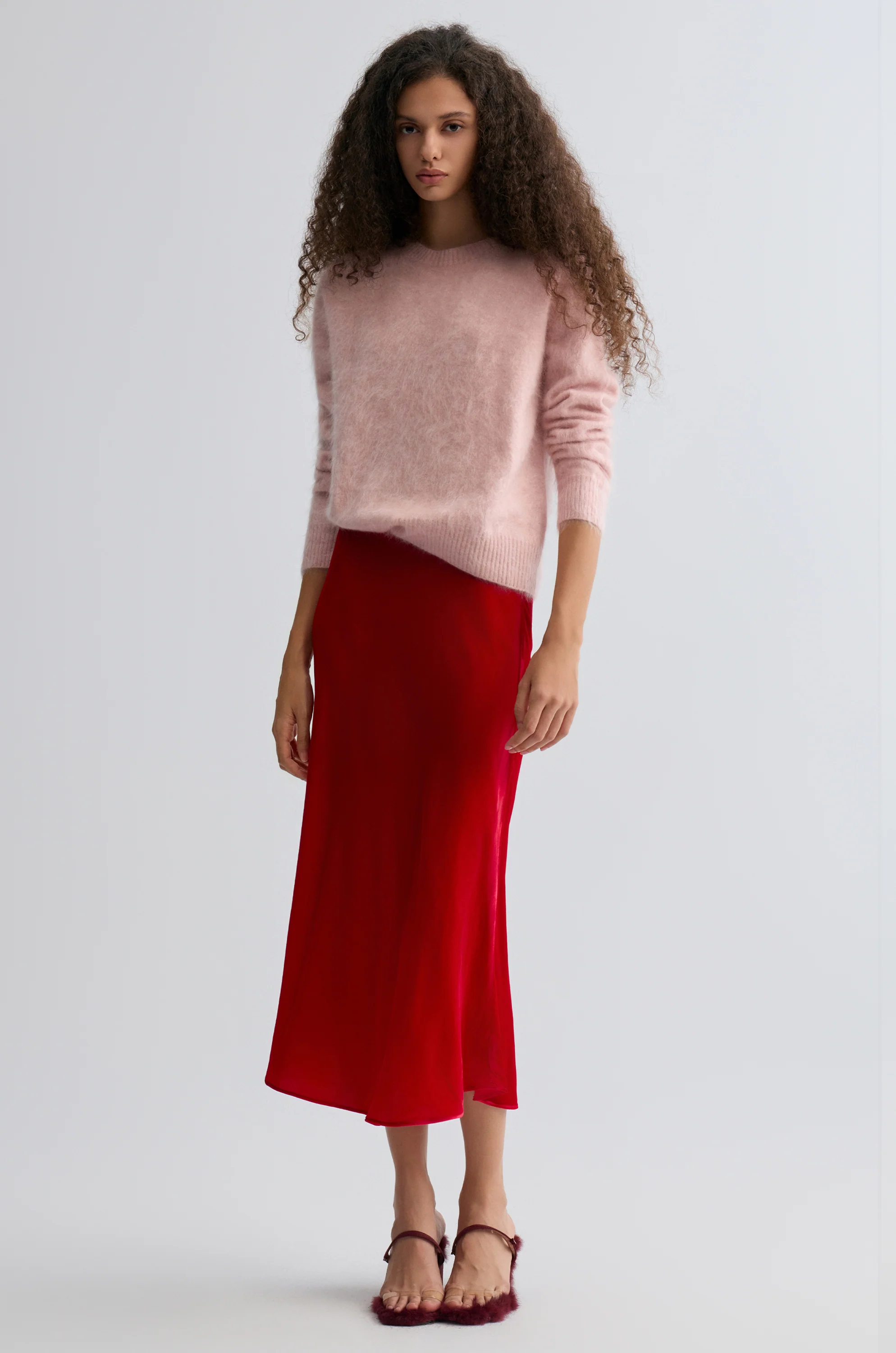 Velvet Mermaid Skirt Crimson - Image 6