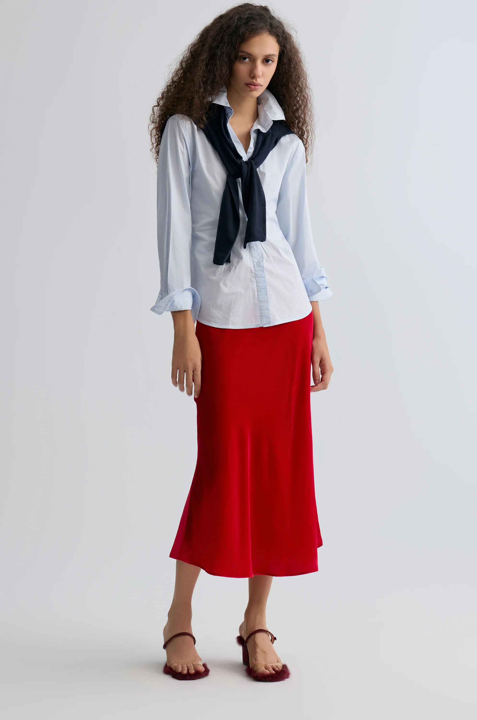 Velvet Mermaid Skirt Crimson - Image 7