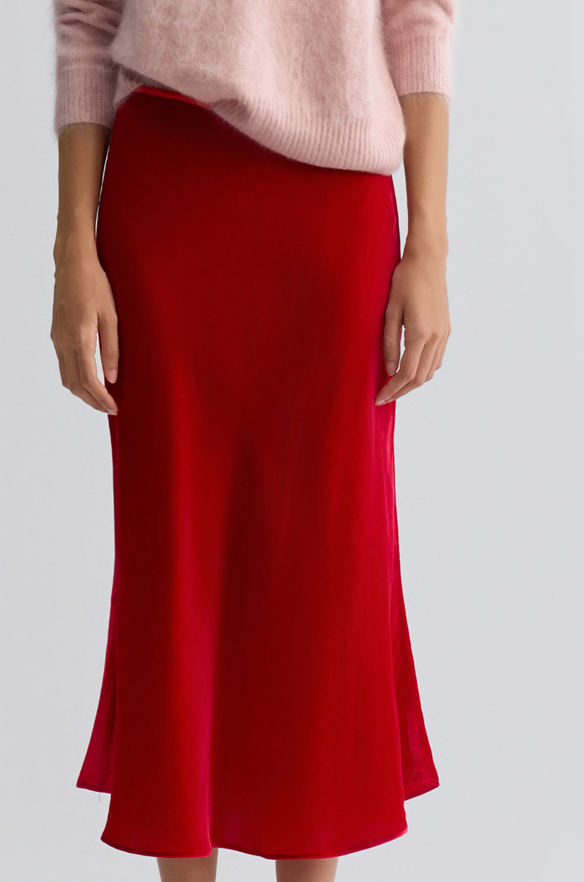 Velvet Mermaid Skirt Crimson - Image 9