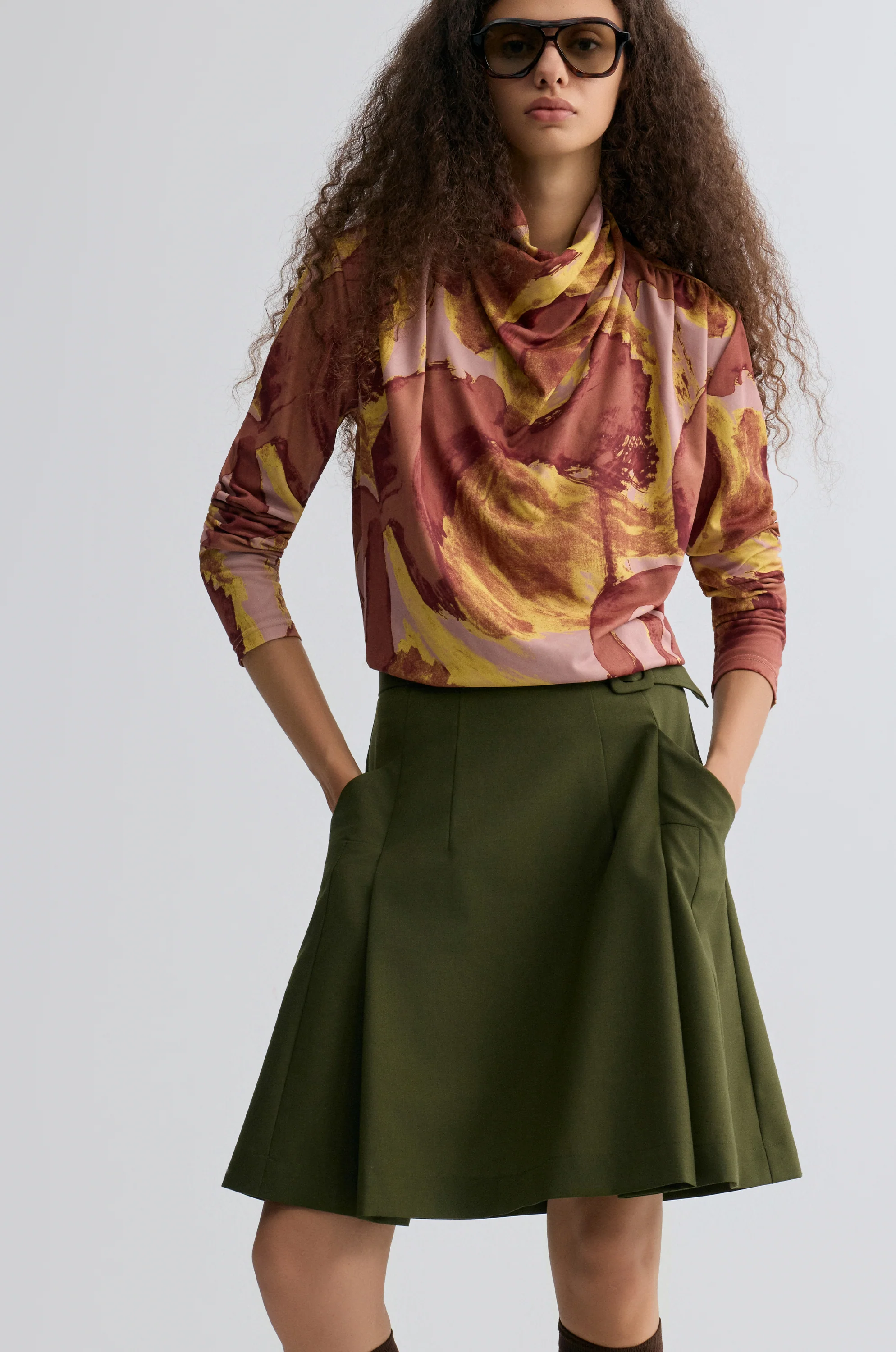 Verve Cowl Jersey Top Blush - Image 5