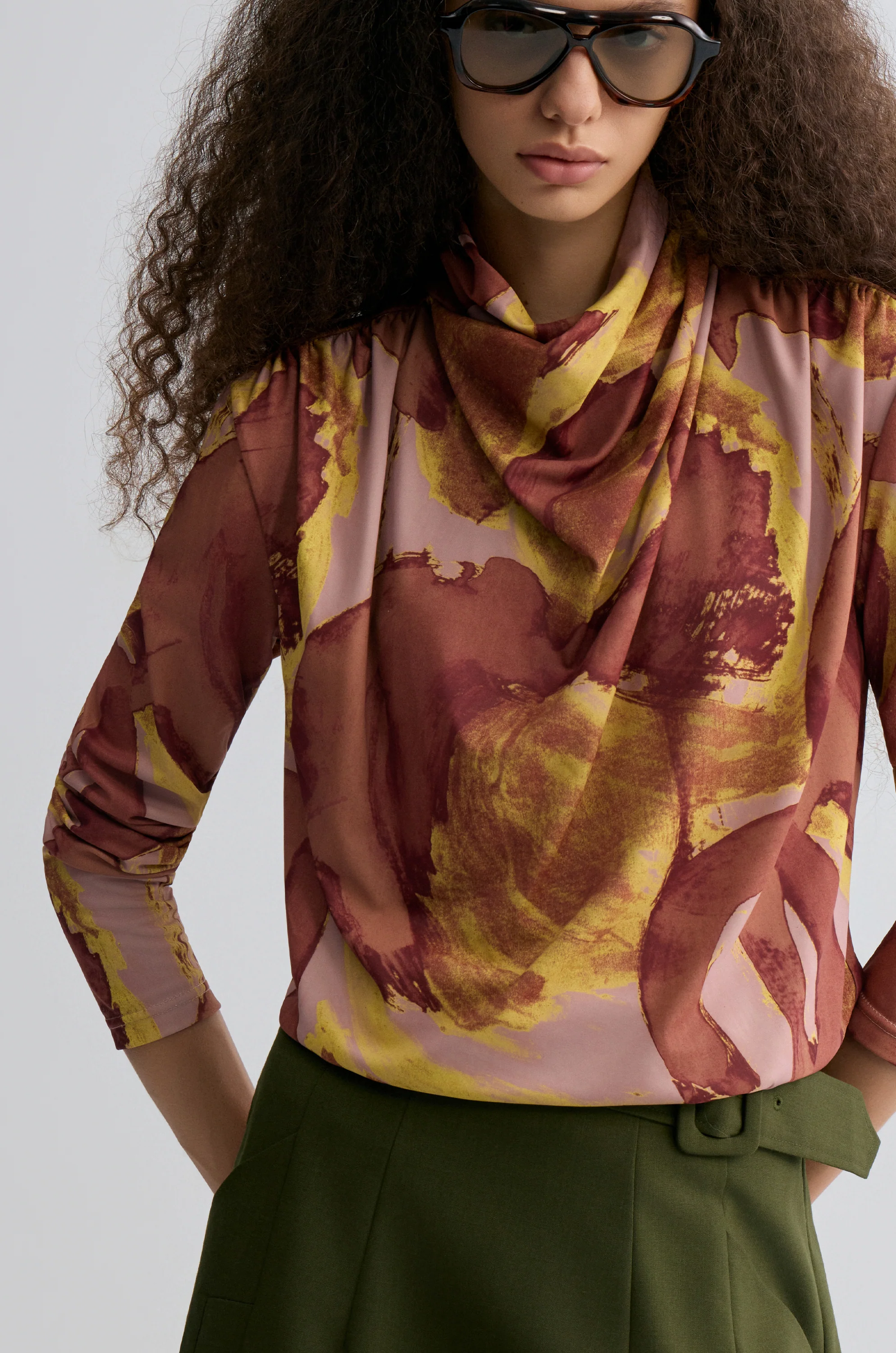 Verve Cowl Jersey Top Blush - Image 7