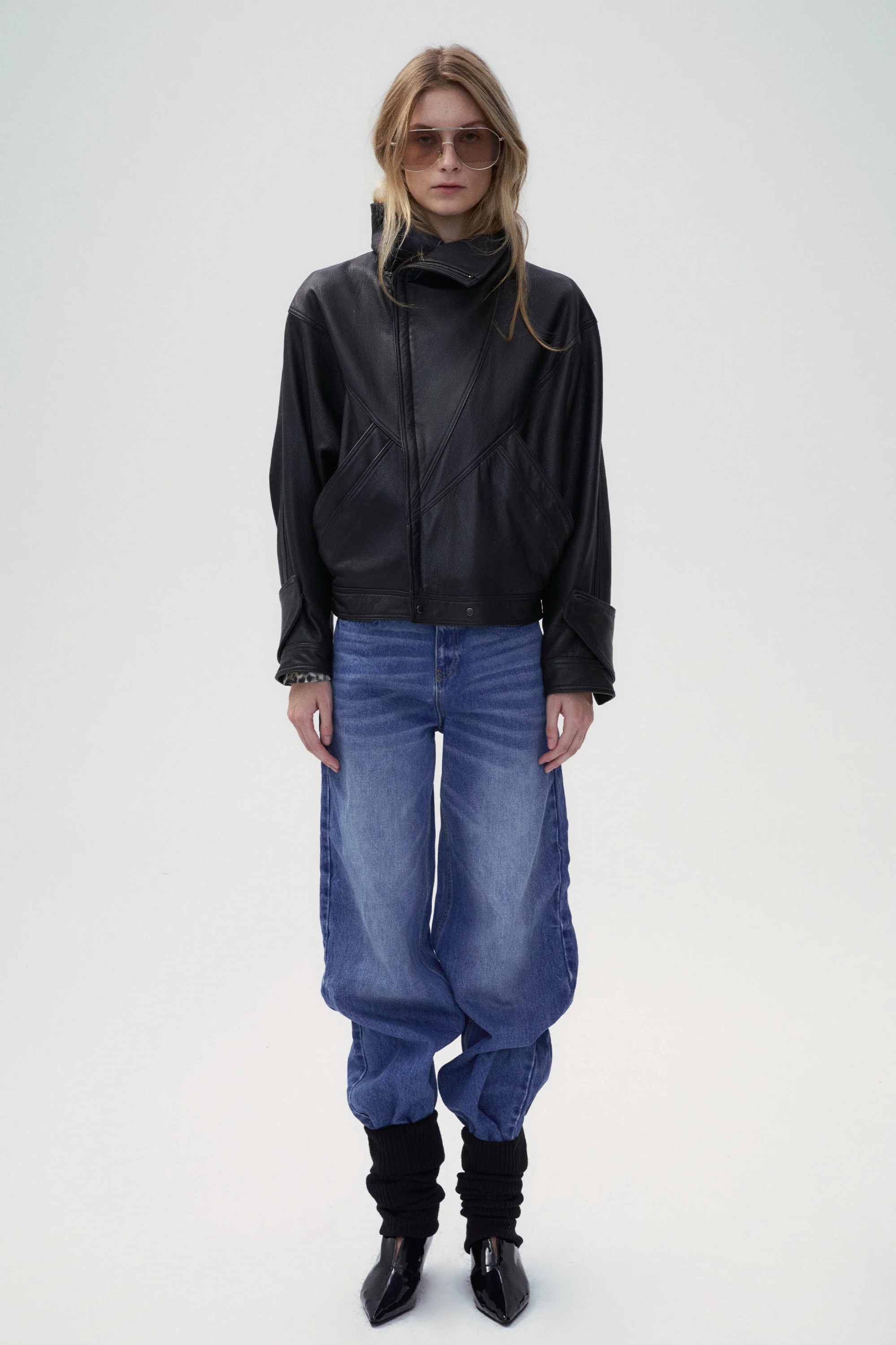 Vintage Two Lapel leather Jacket - Image 3