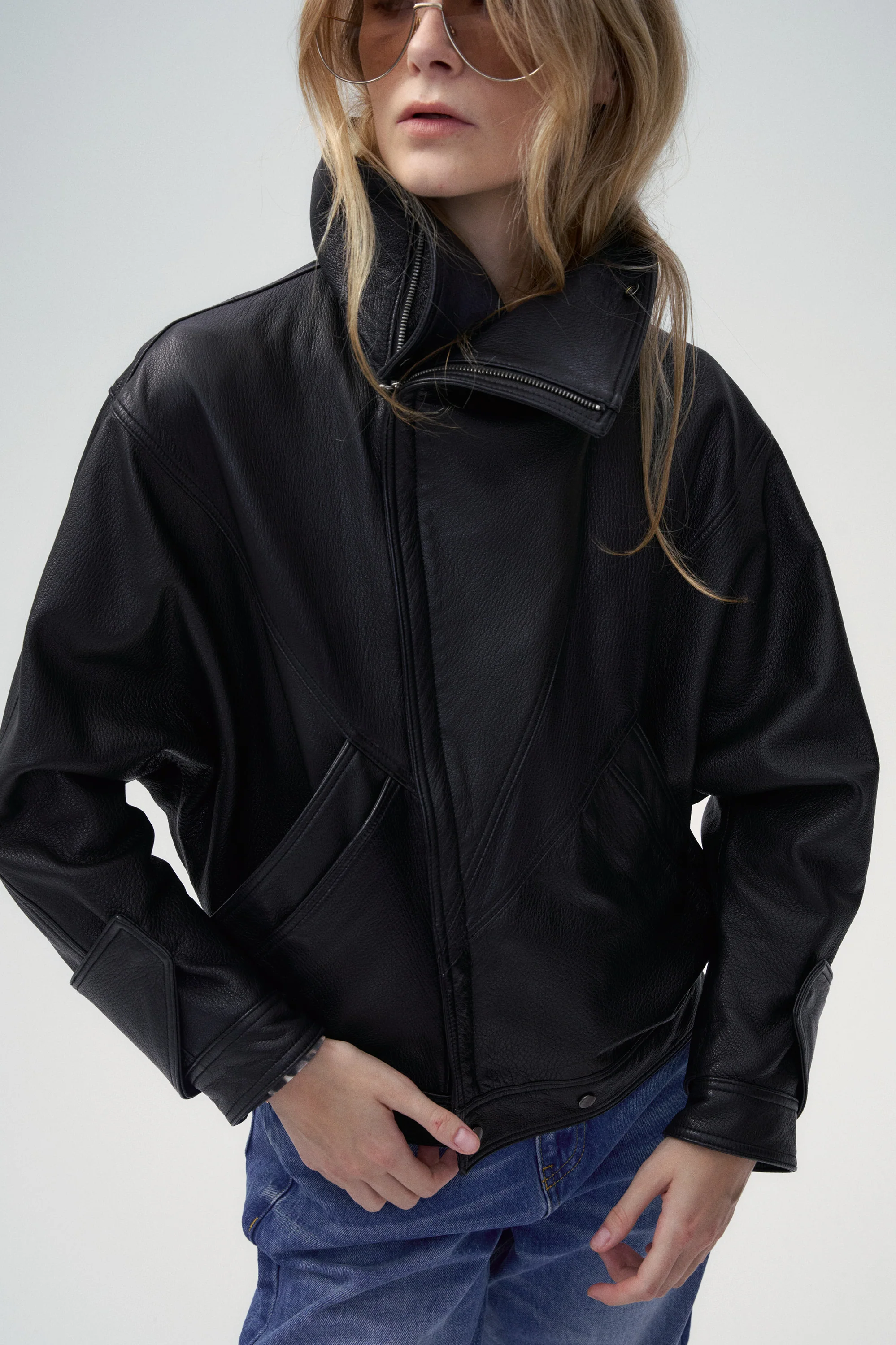 Vintage Two Lapel leather Jacket - Image 4