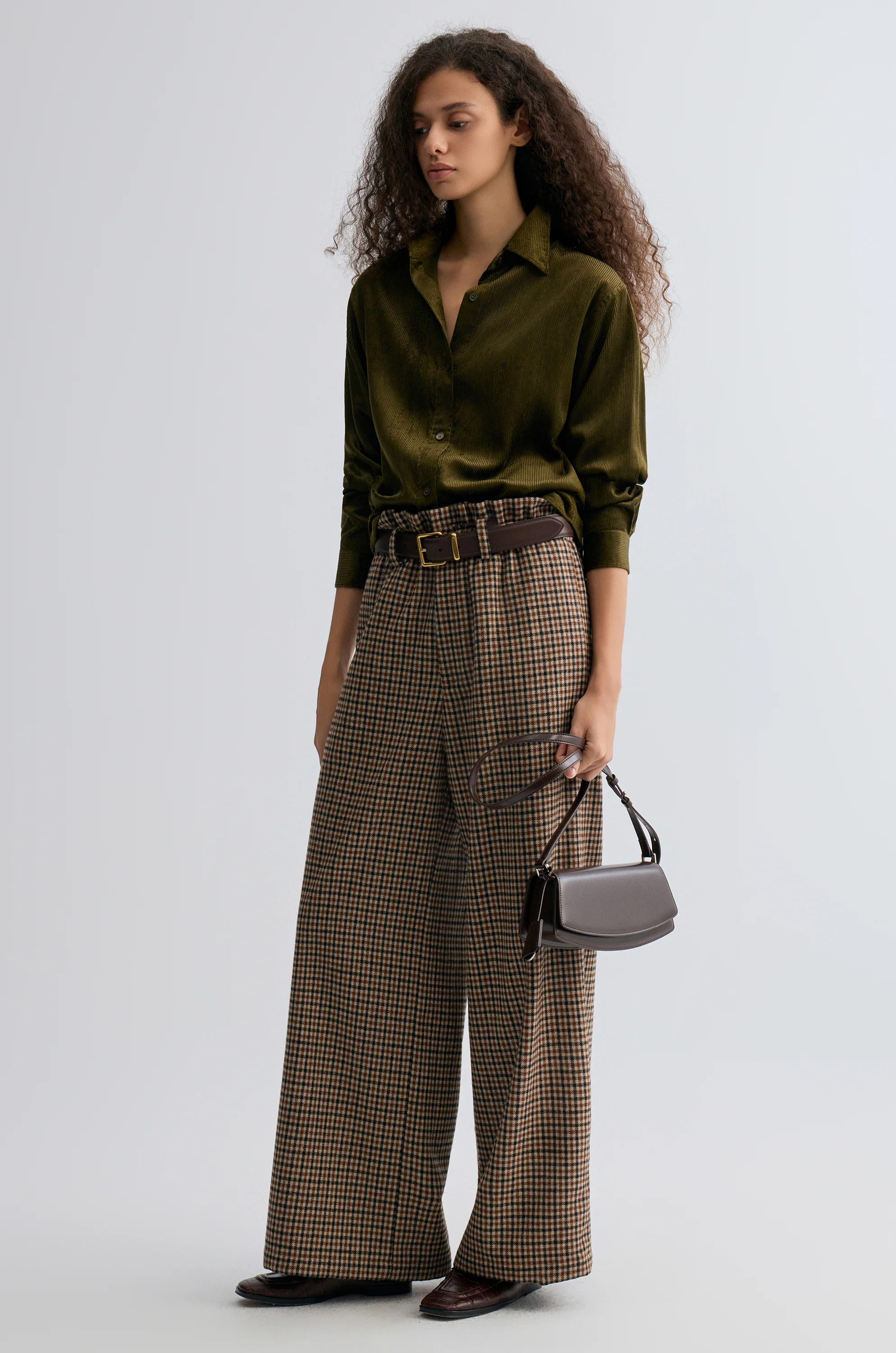 Weekend Corduroy Blouse Peat Moss - Image 5