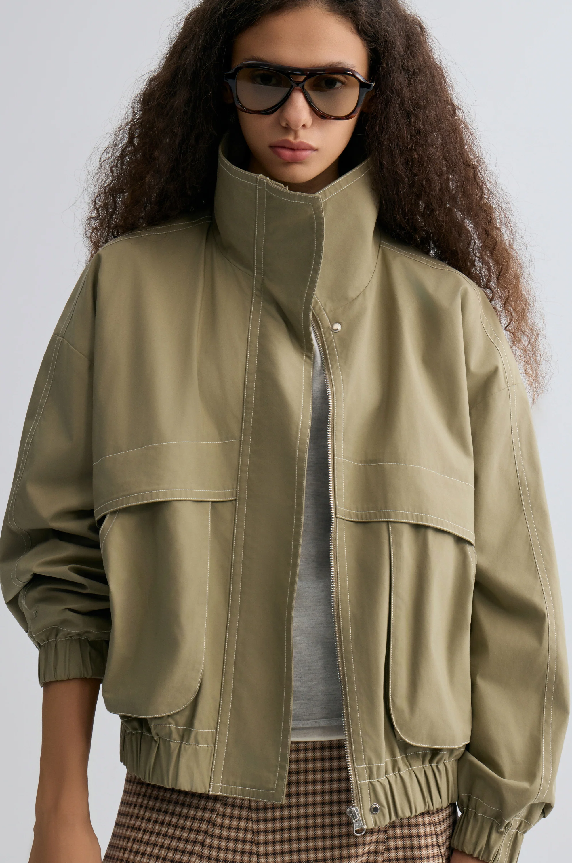 Weekend Flight Parachute Jacket Sage - Image 7