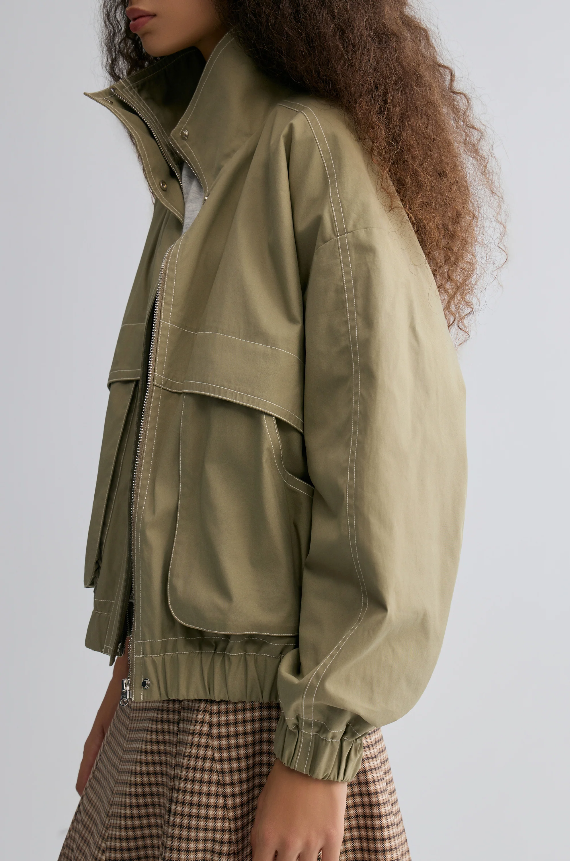 Weekend Flight Parachute Jacket Sage - Image 8