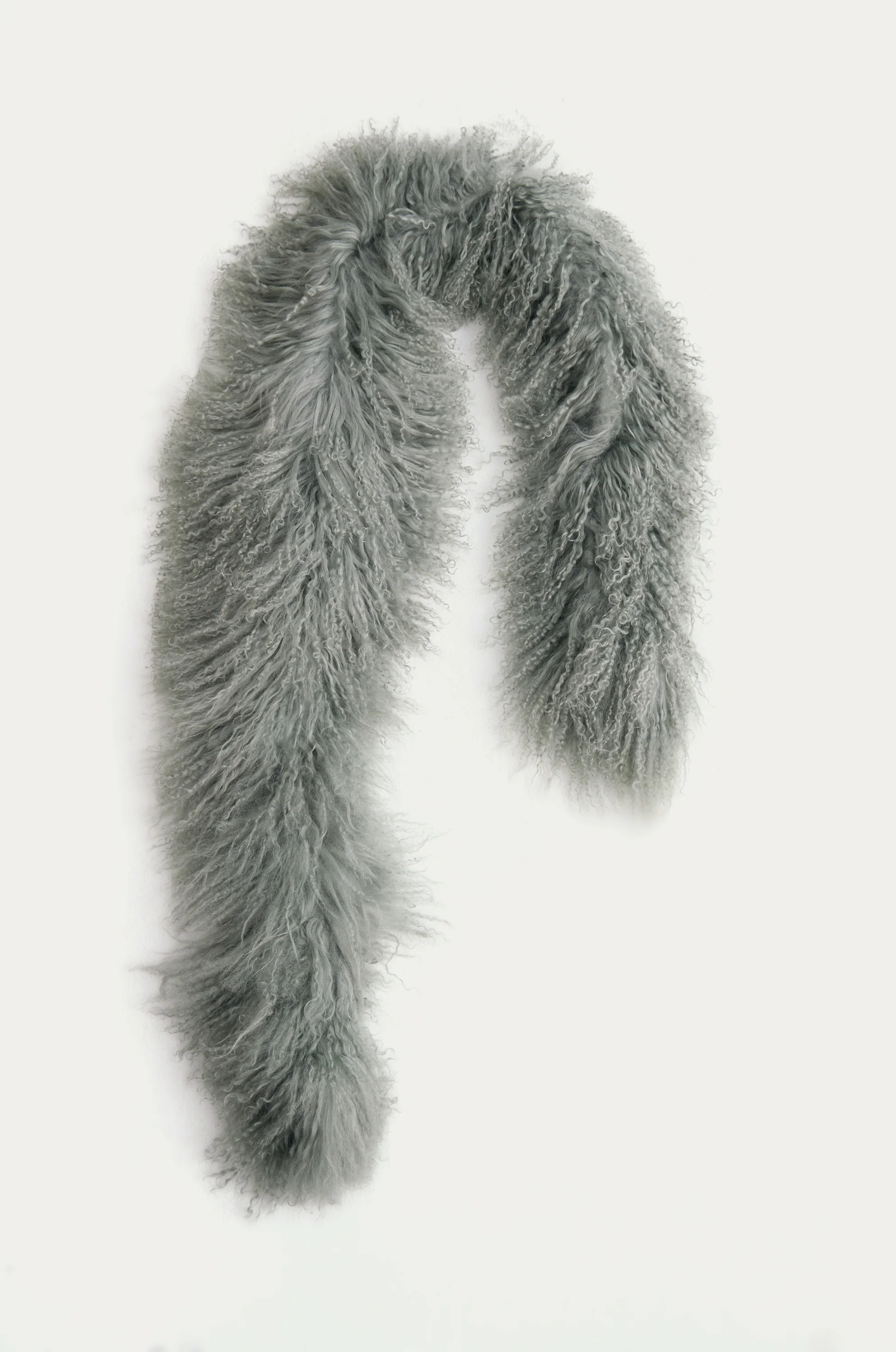 Whisper Long-haired Lamb Scarf Dawn Blue - Image 3