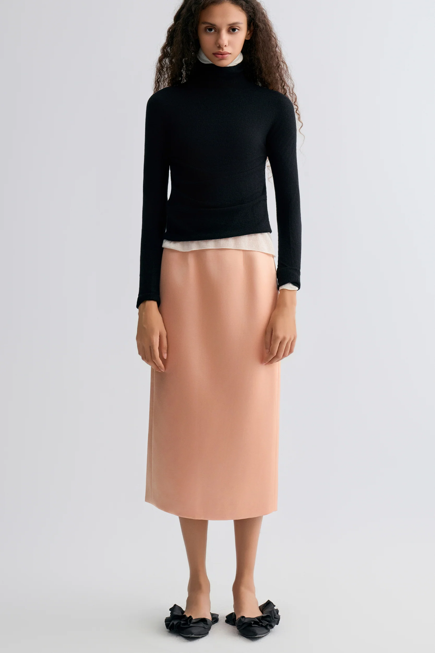 Wholegarment Fine Turtleneck Black