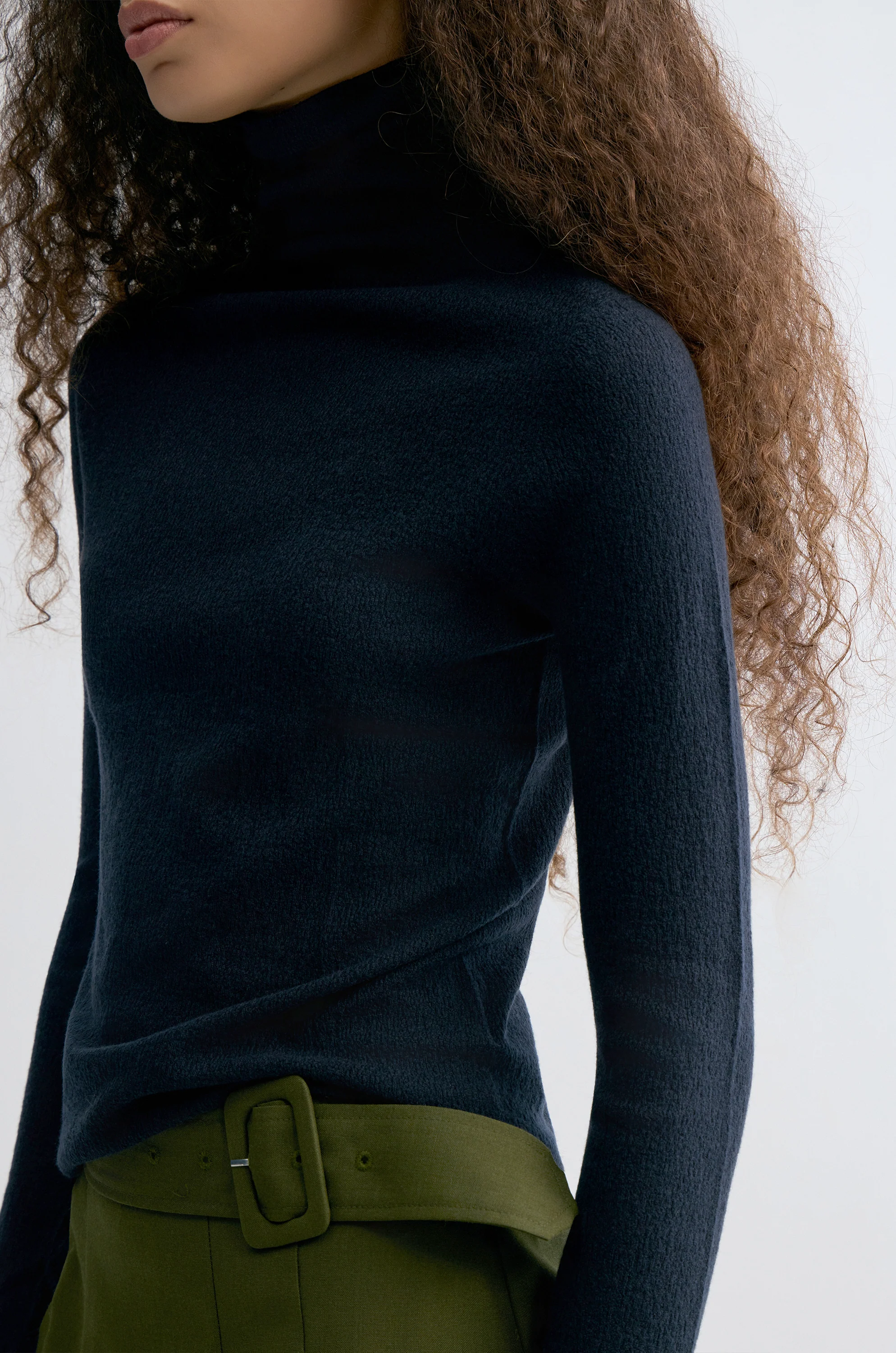 Wholegarment Fine Turtleneck Ink Blue - Image 4