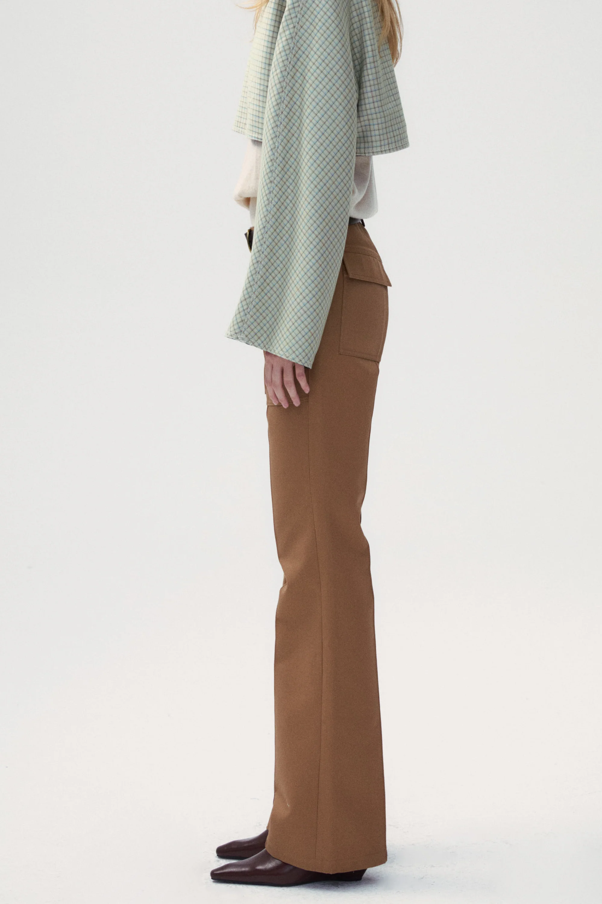 Workwear Style Micro-flare Pants - Image 3