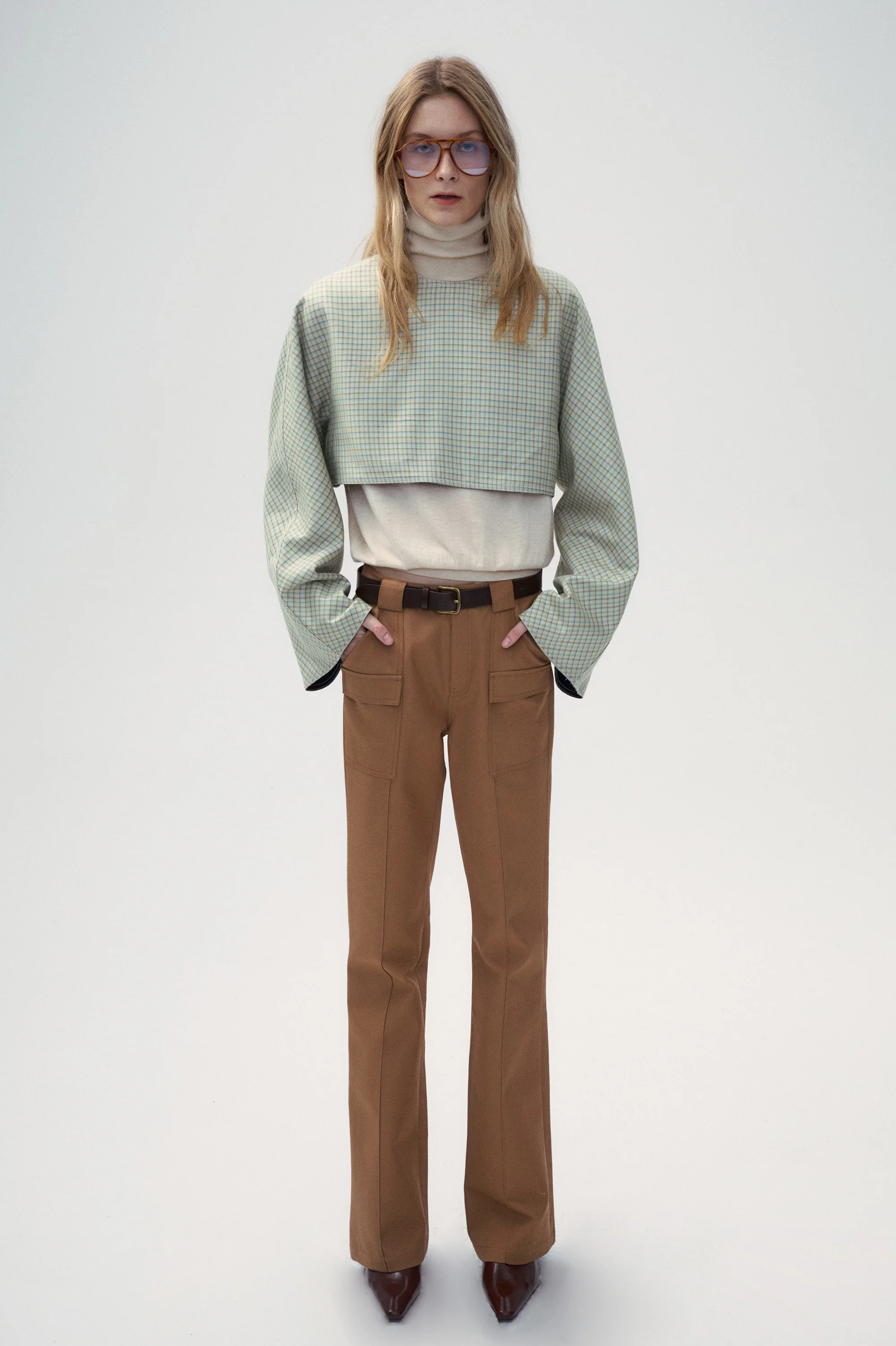 Workwear Style Micro-flare Pants - Image 4