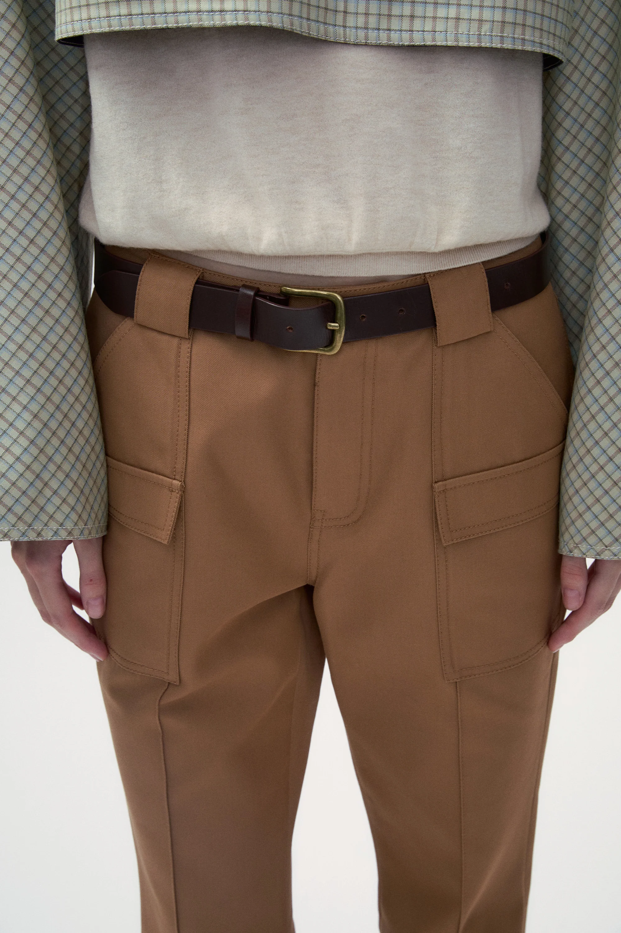 Workwear Style Micro-flare Pants - Image 5