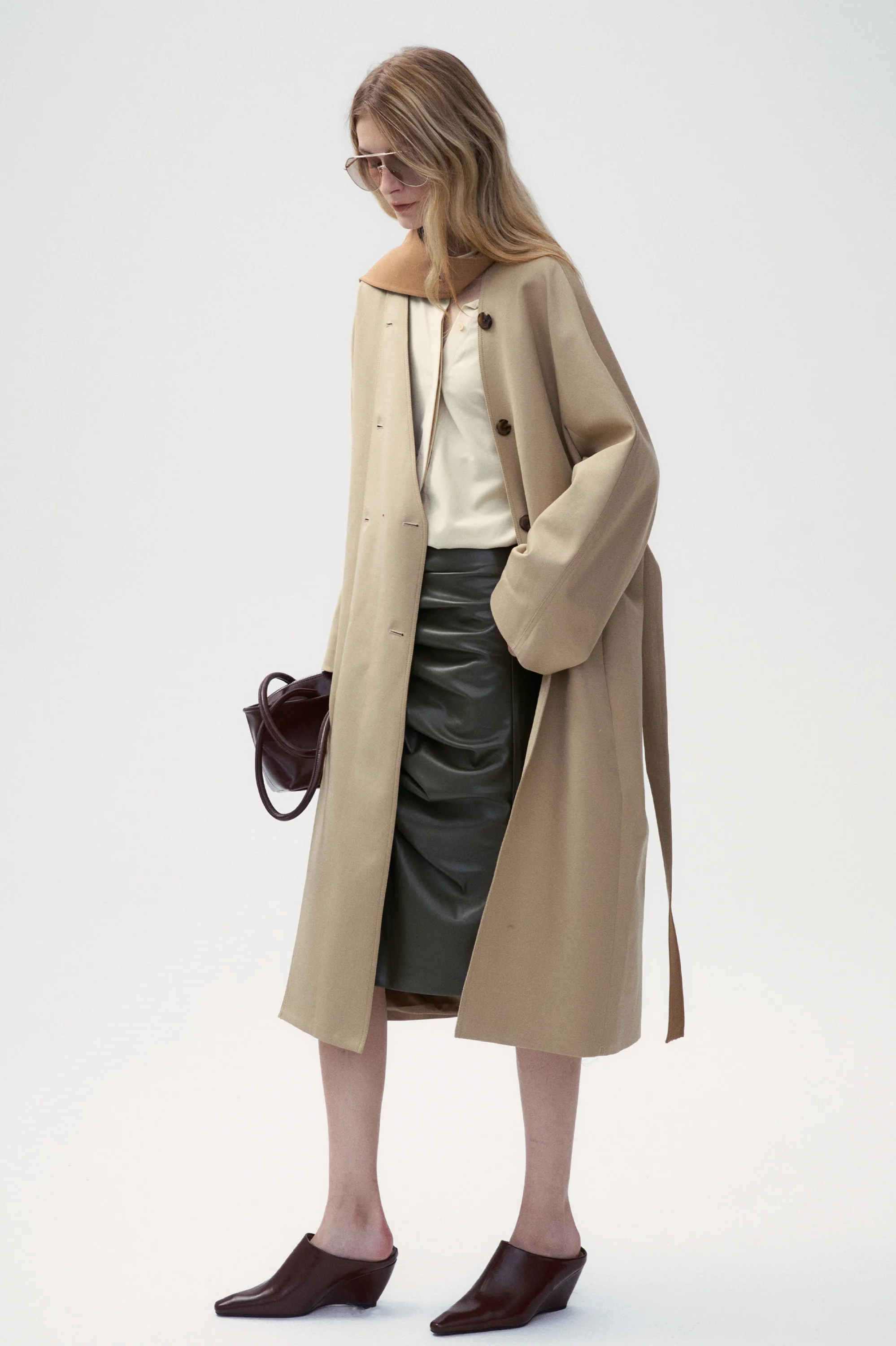 Crease-Resistant Oversized Trench Coat - Image 3