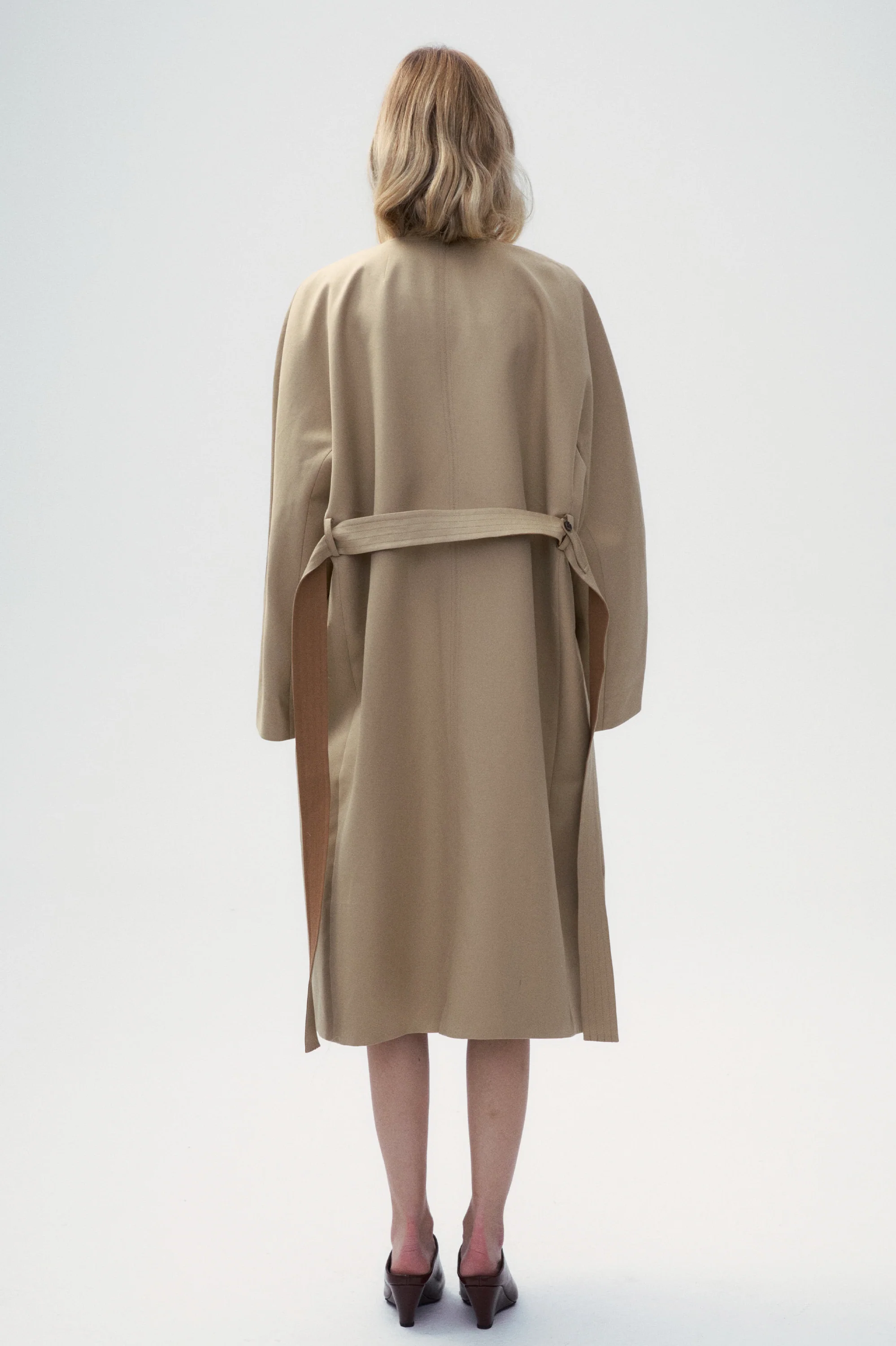 Crease-Resistant Oversized Trench Coat - Image 4
